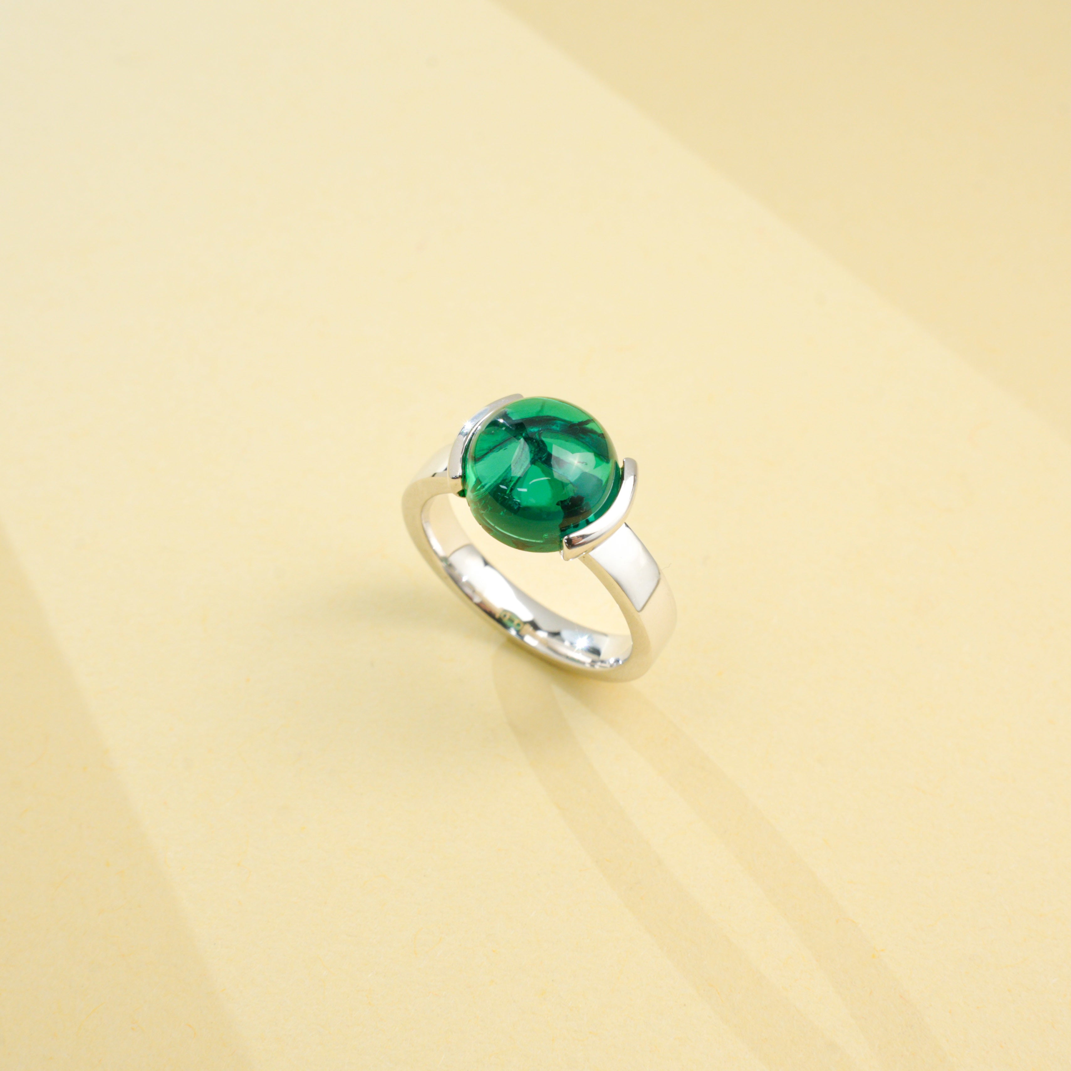 Cultivating Emeralds-Solitaire Ring