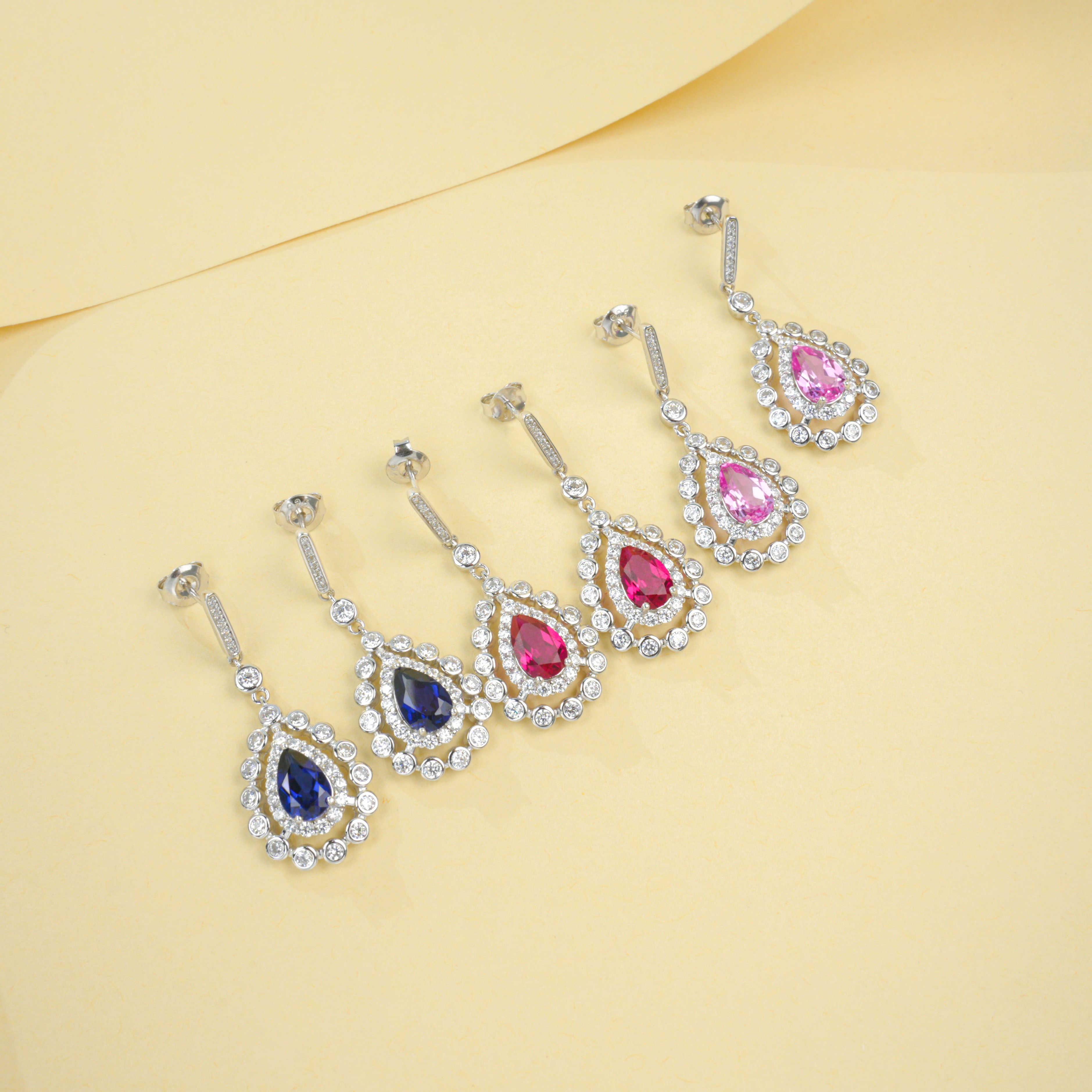 Cultivating Padparadscha - Exquisite Teardrop Earrings