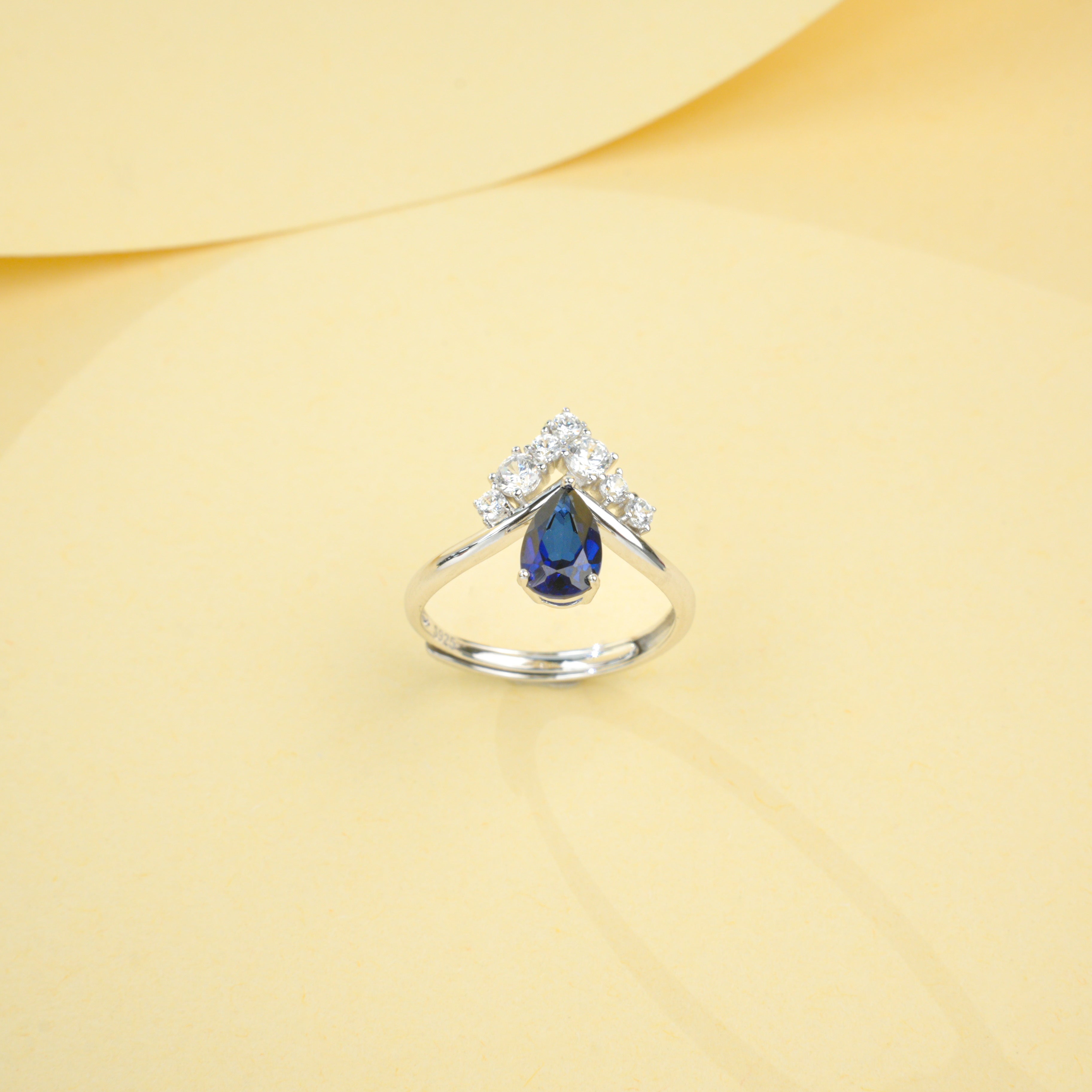 Nurturing Padparadscha - Tender Heart Teardrop Ring