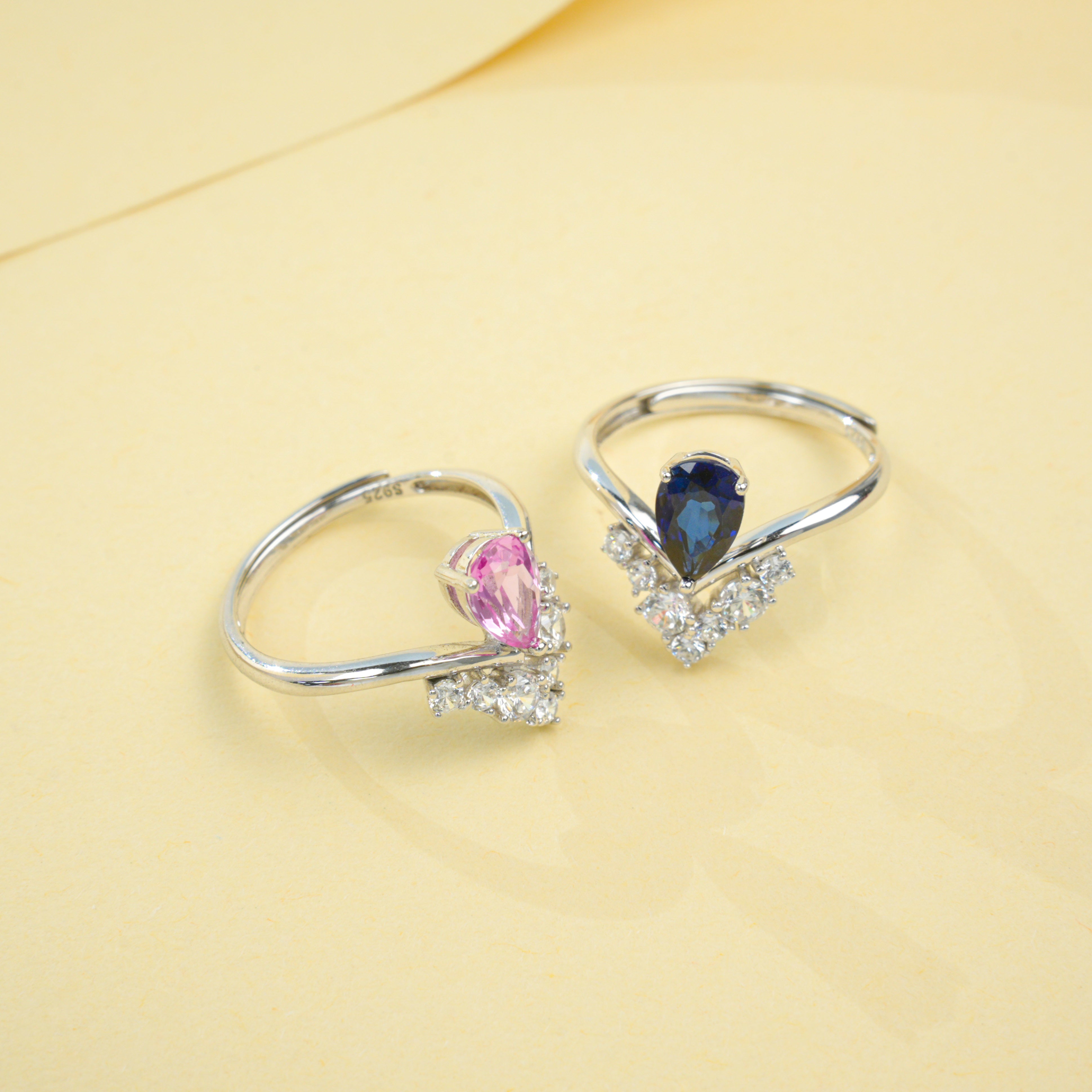 Nurturing Padparadscha - Tender Heart Teardrop Ring