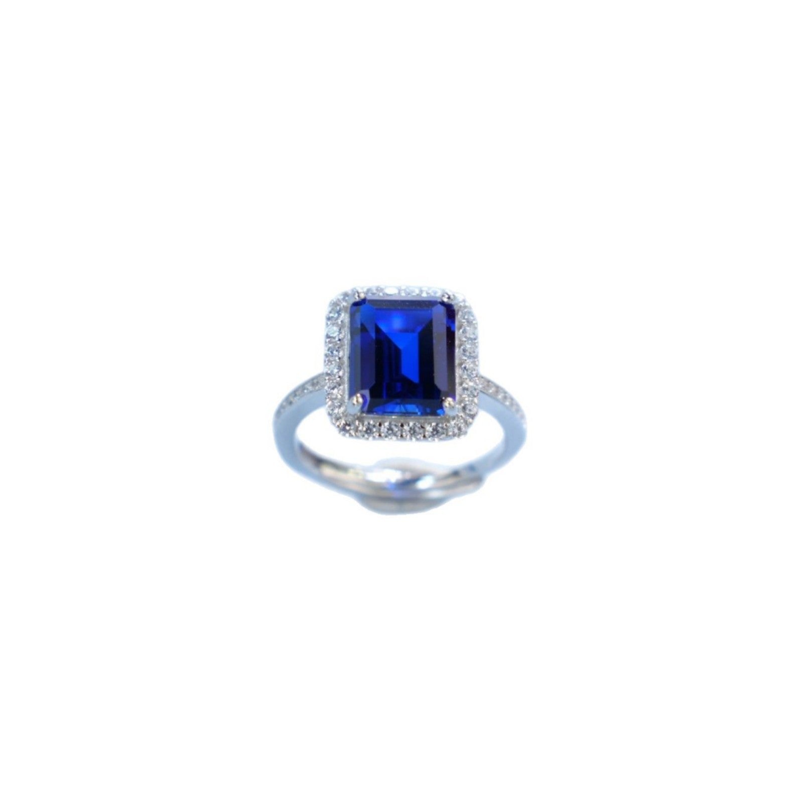 Elegant Sapphire Square Ring