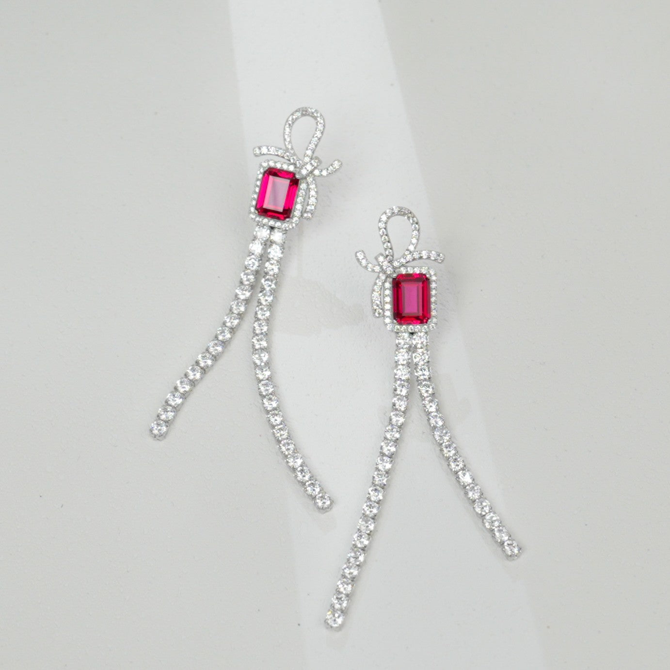 Ruby Tassel Earrings