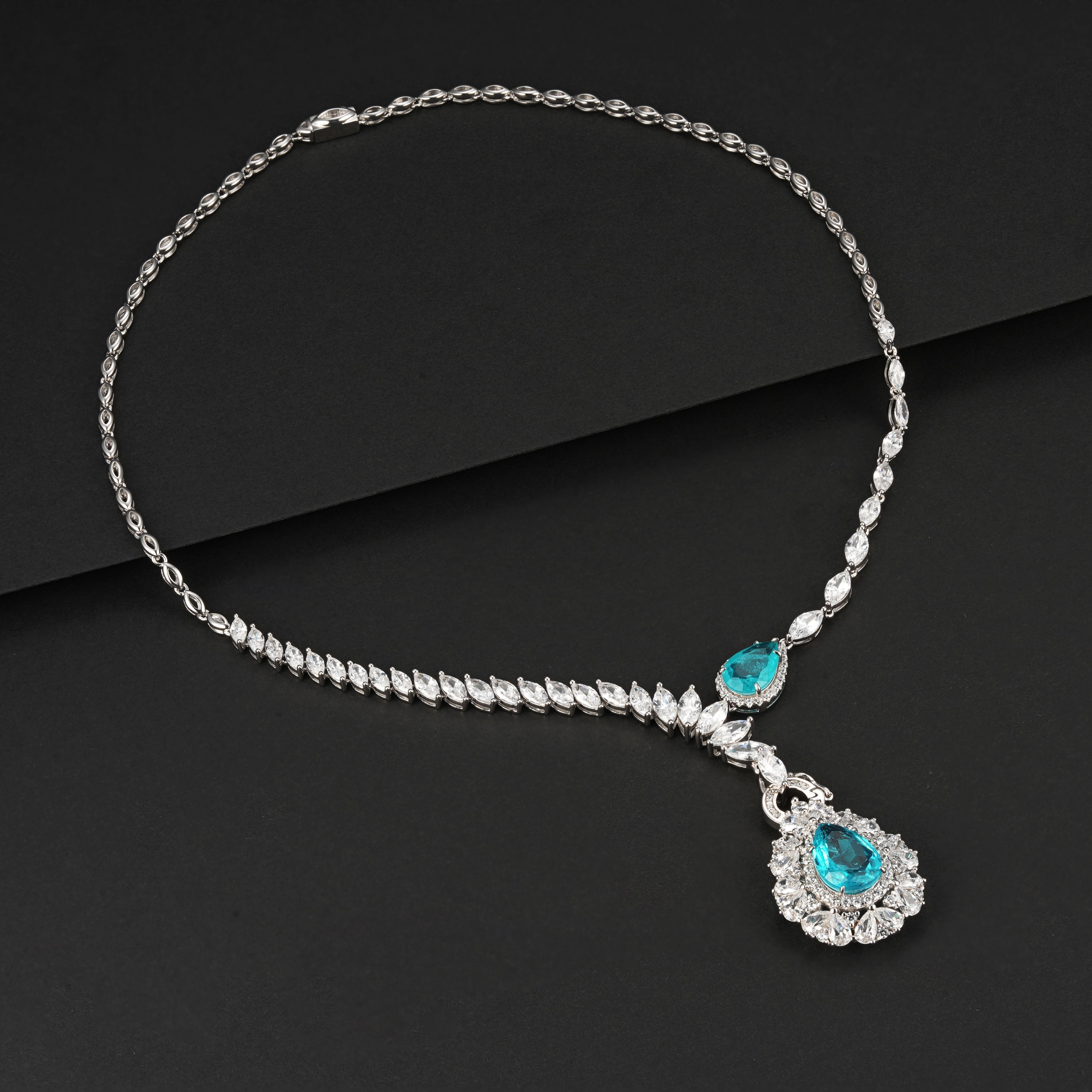 Teardrop Paraiba Necklace