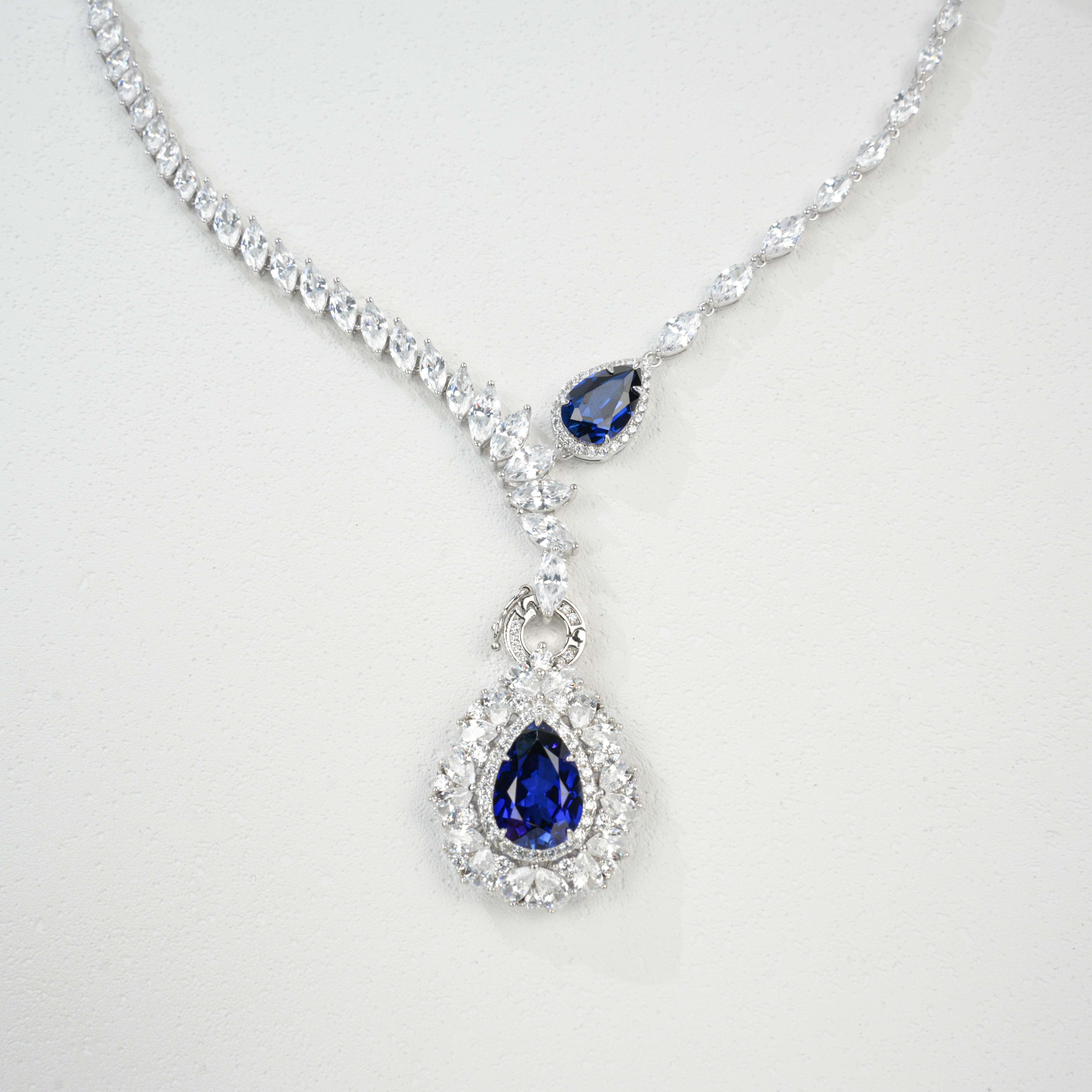 Teardrop Sapphire Necklace