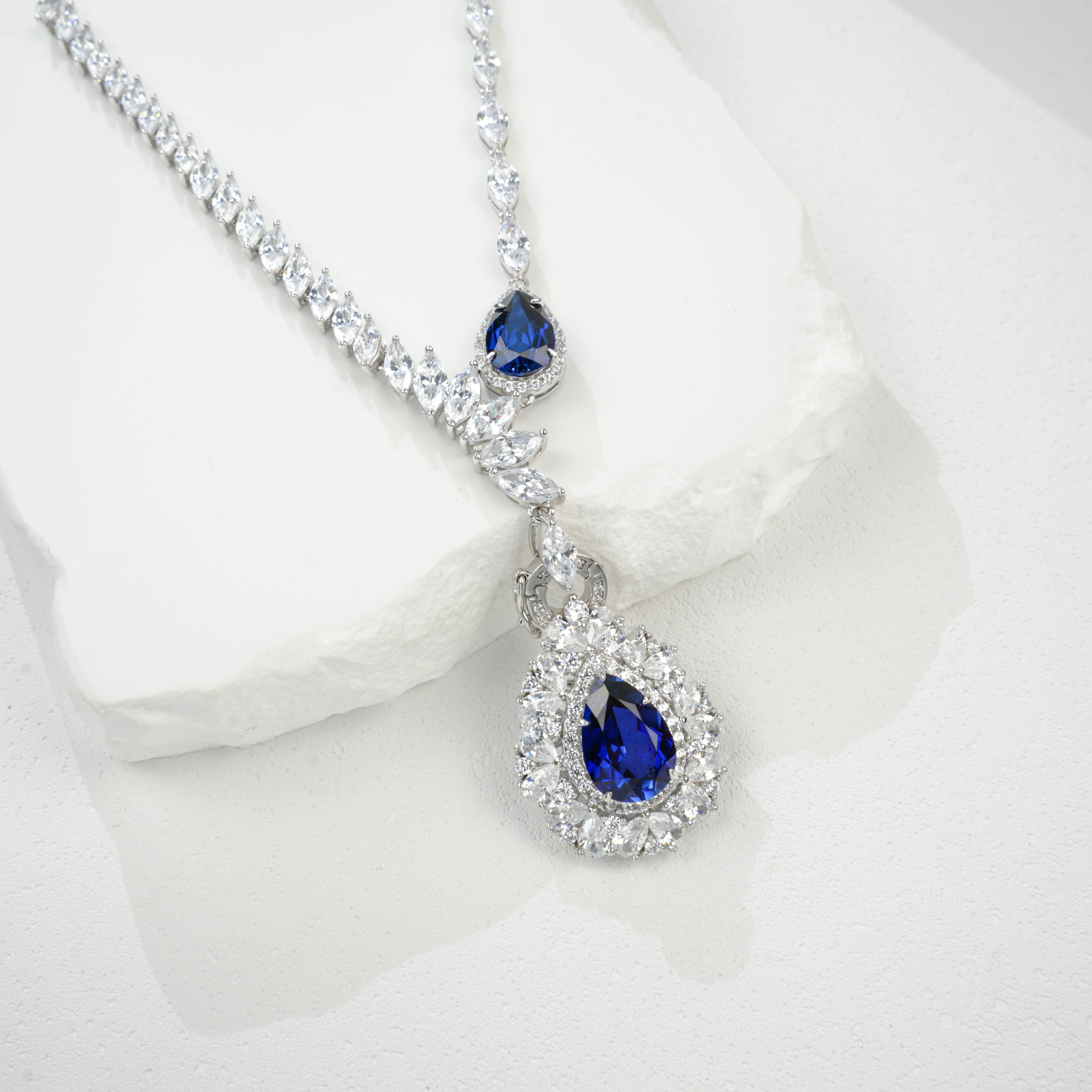 Teardrop Sapphire Necklace