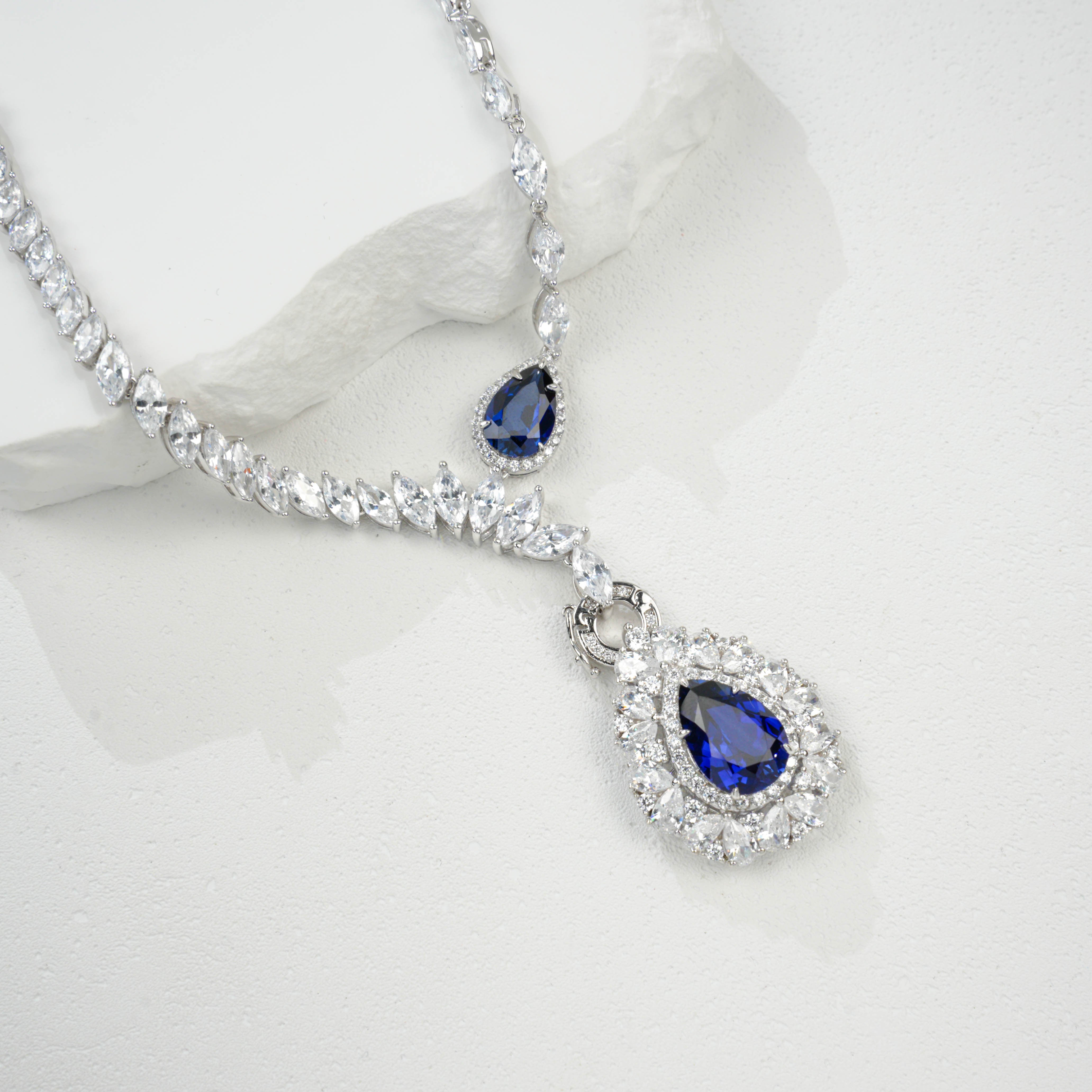 Teardrop Sapphire Necklace