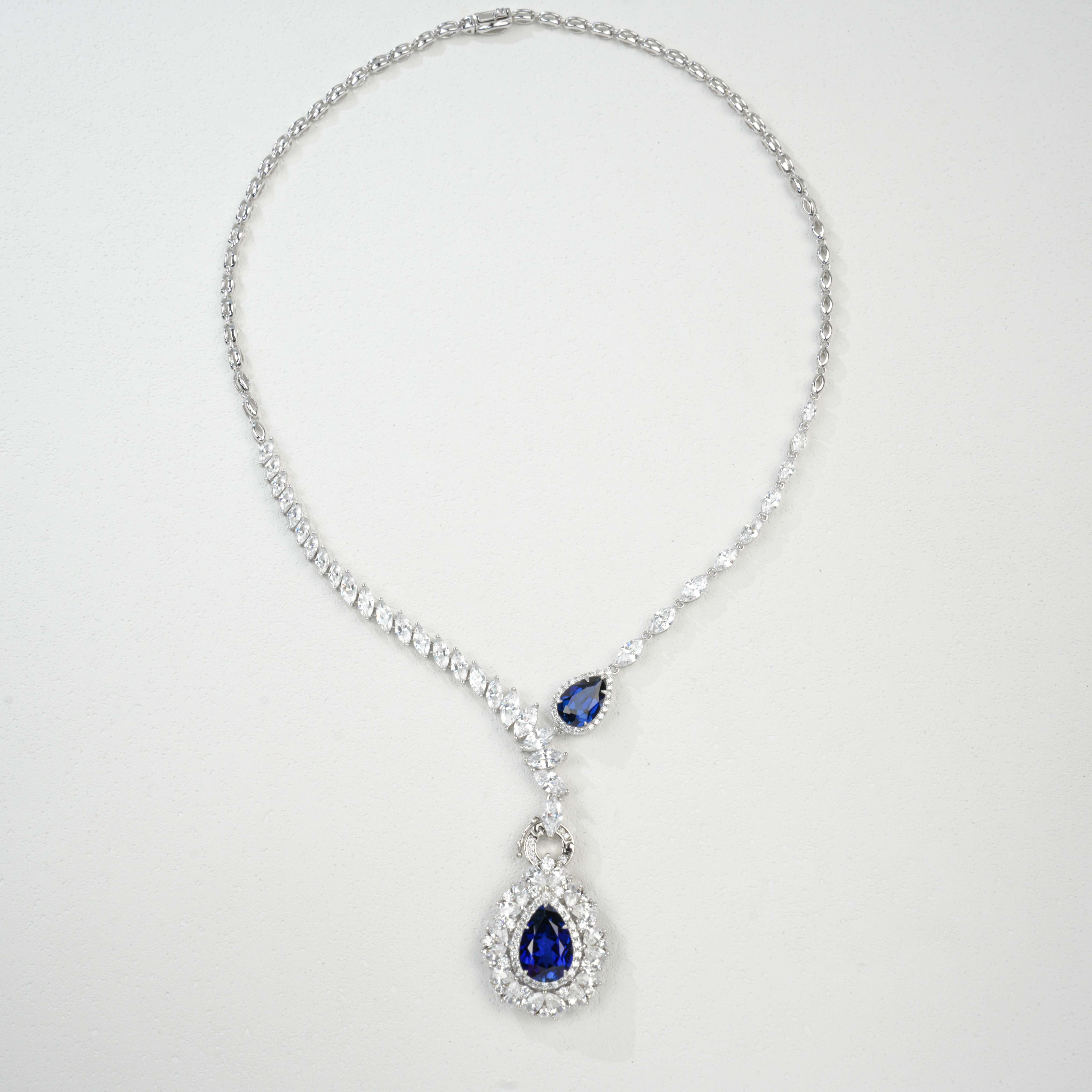 Teardrop Sapphire Necklace