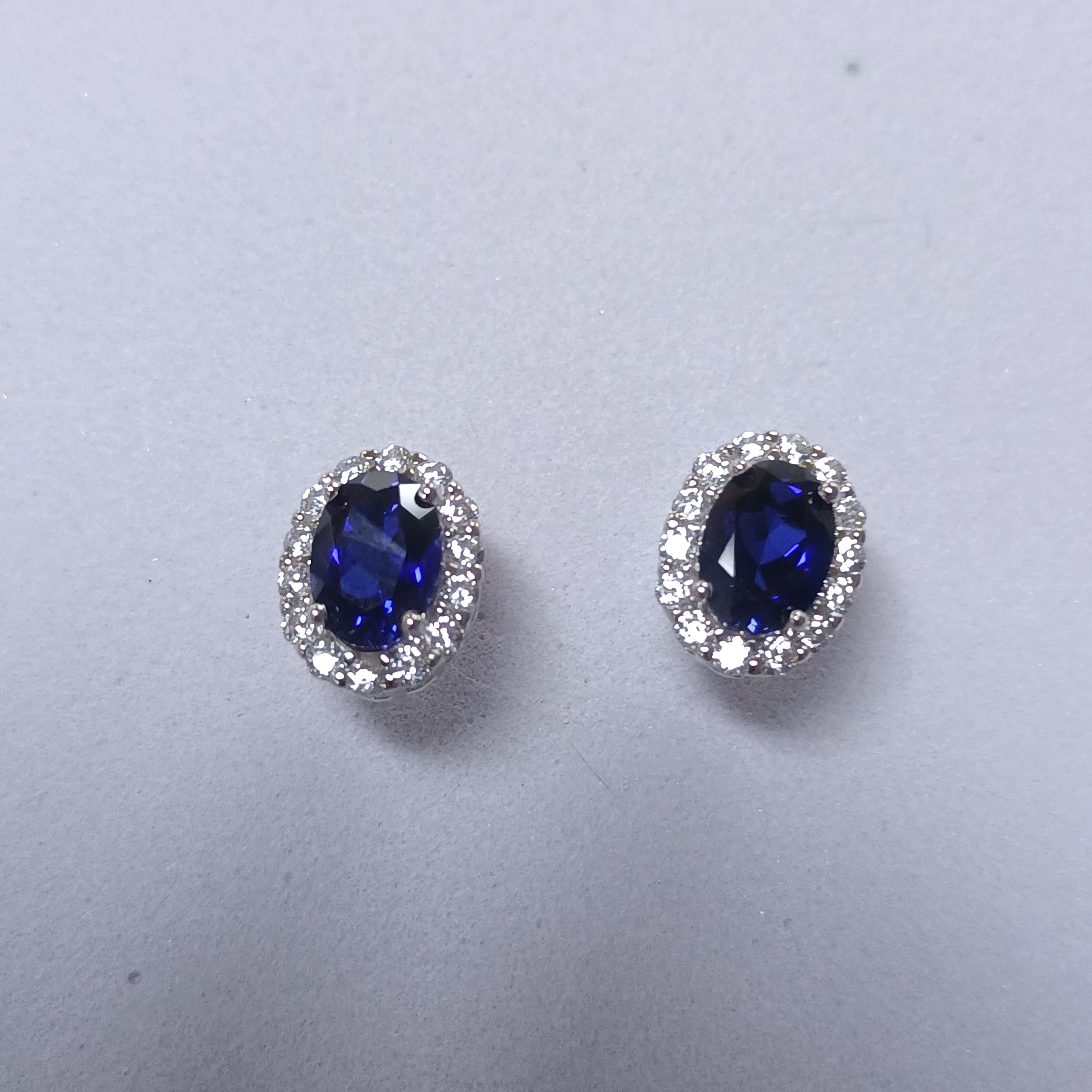 Cultured Emerald - Elegant Oval Earrings