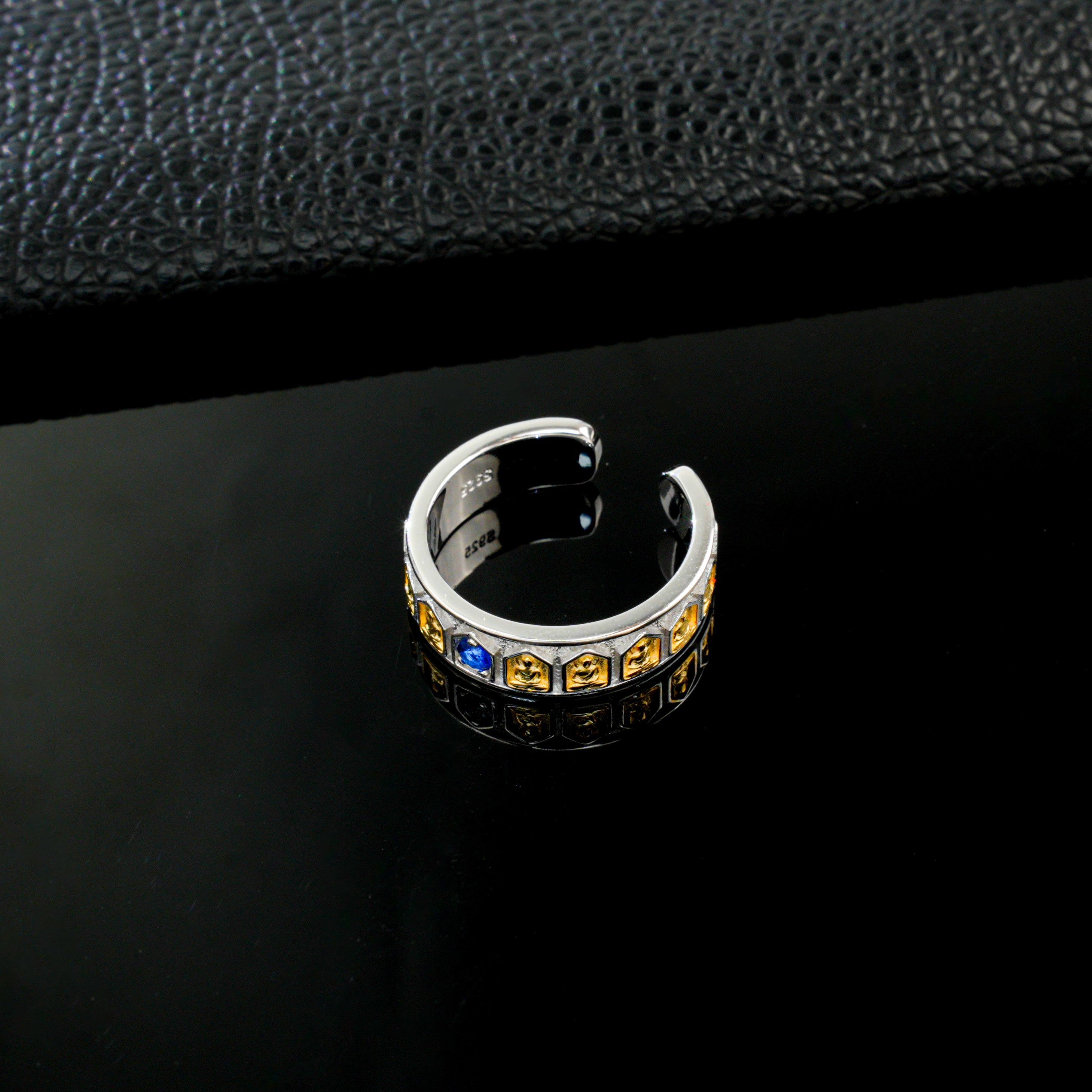 Lab-Grown Ruby - Filigree Diamond-Inlaid Colored Gold Ring