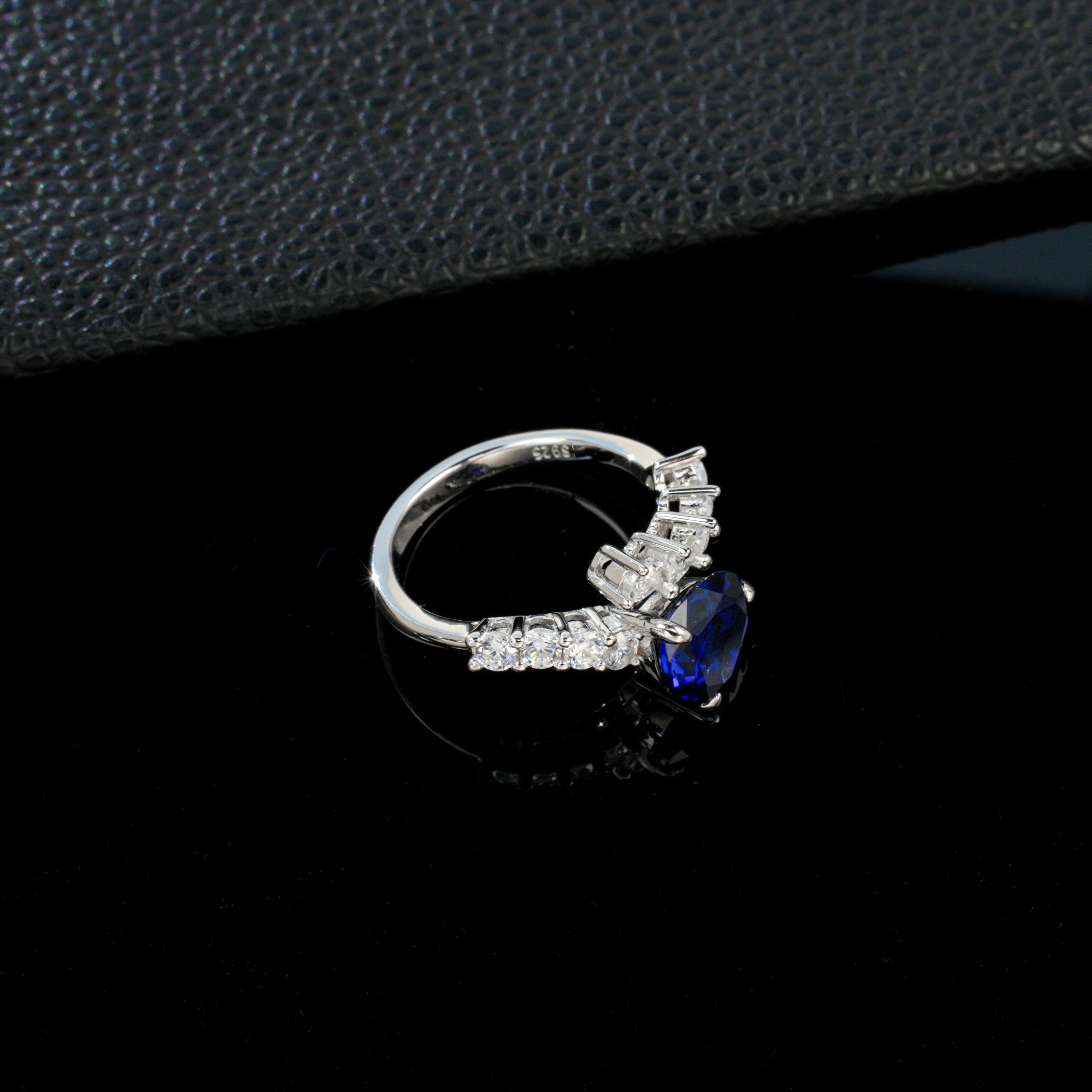 Lab-Grown Sapphire - Enchanted Starburst Ring