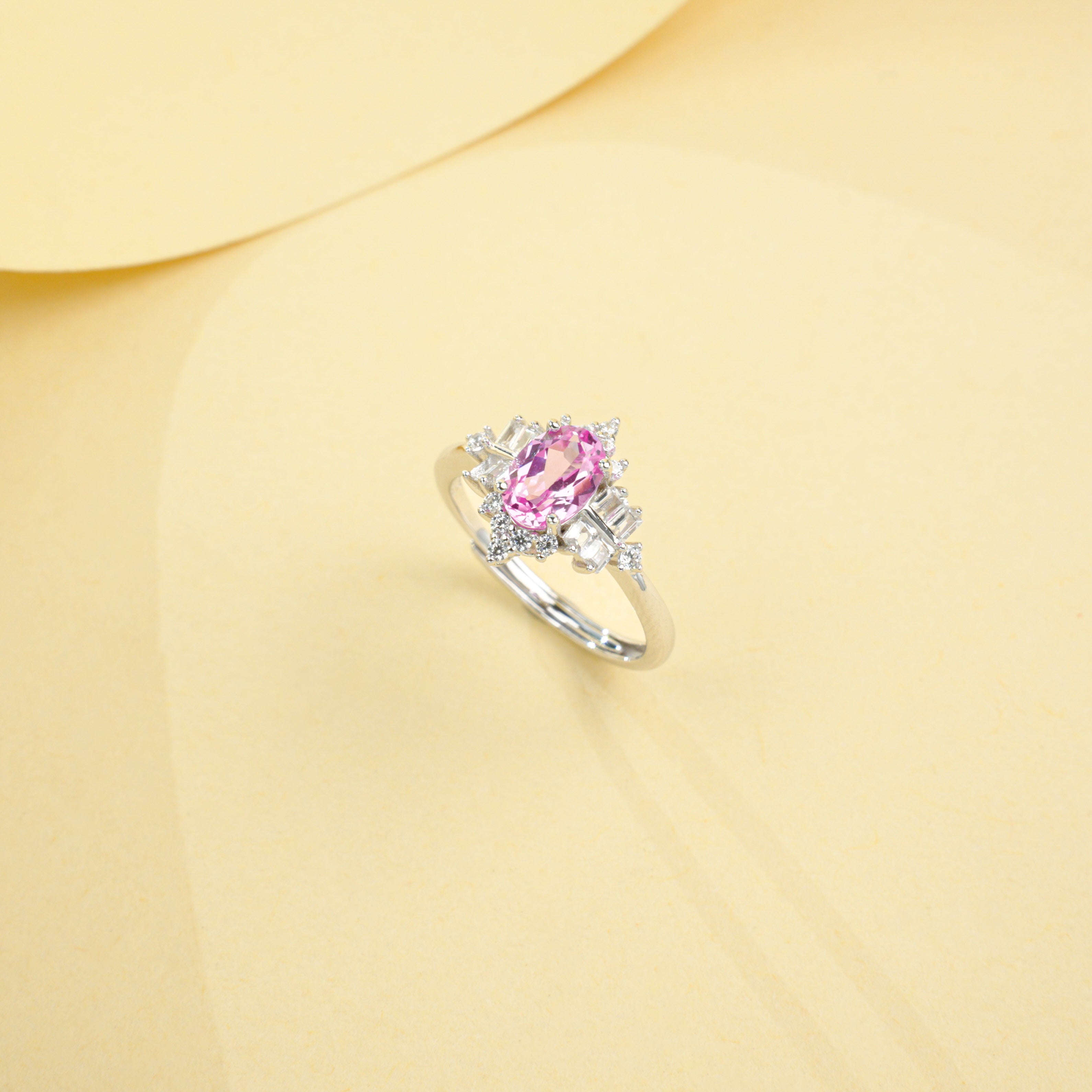 Lab-Grown Padparadscha - Coronet Soft Pink Ring