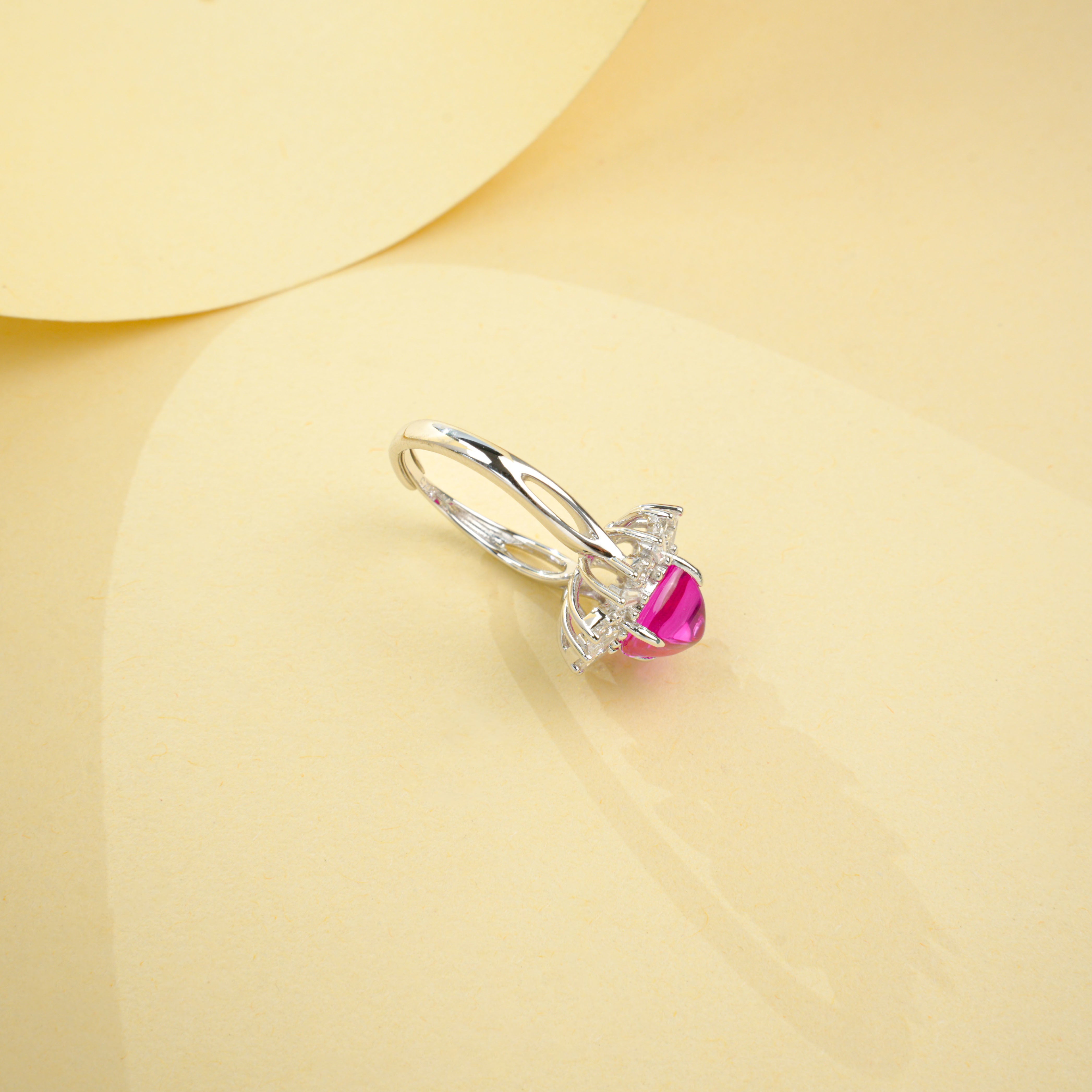 Lab-Grown Sapphire - Starburst Princess-Cut Diamond Ring