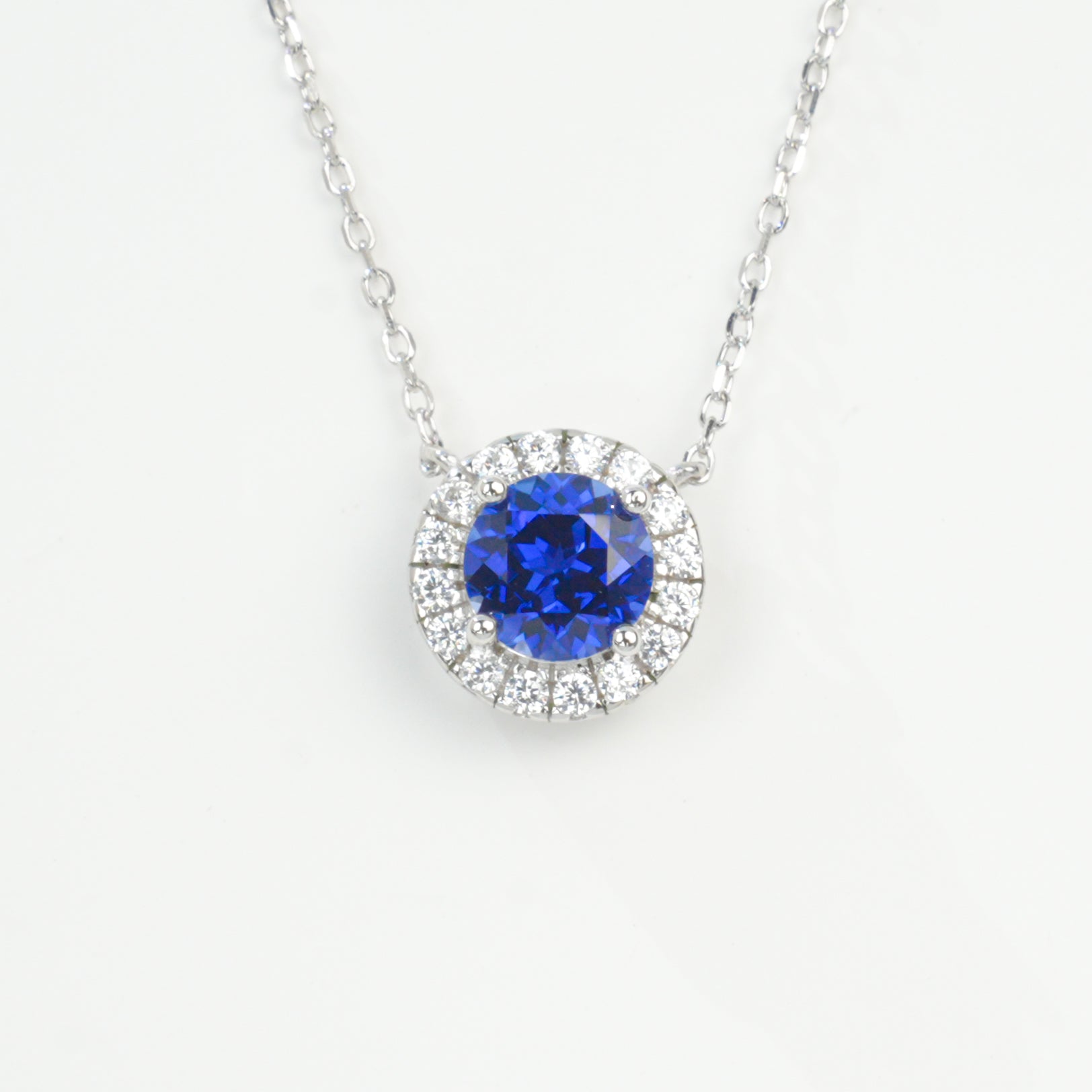 Lab-Grown Emerald - Round Emerald Star Halo Necklace