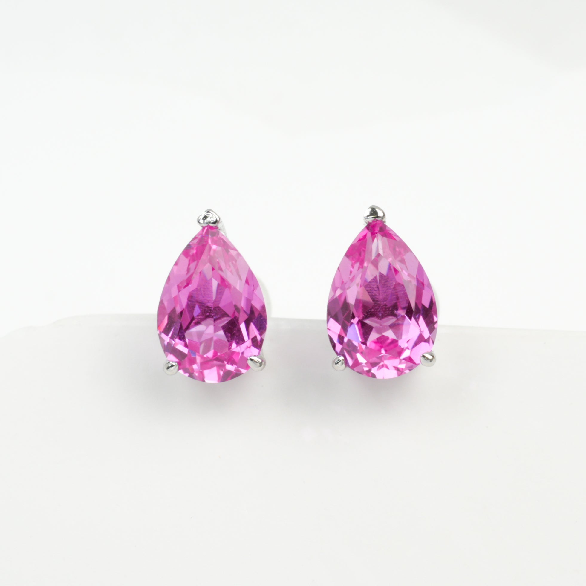 Lab-Grown Emerald - Teardrop Deep Verdant Minimalist Earrings