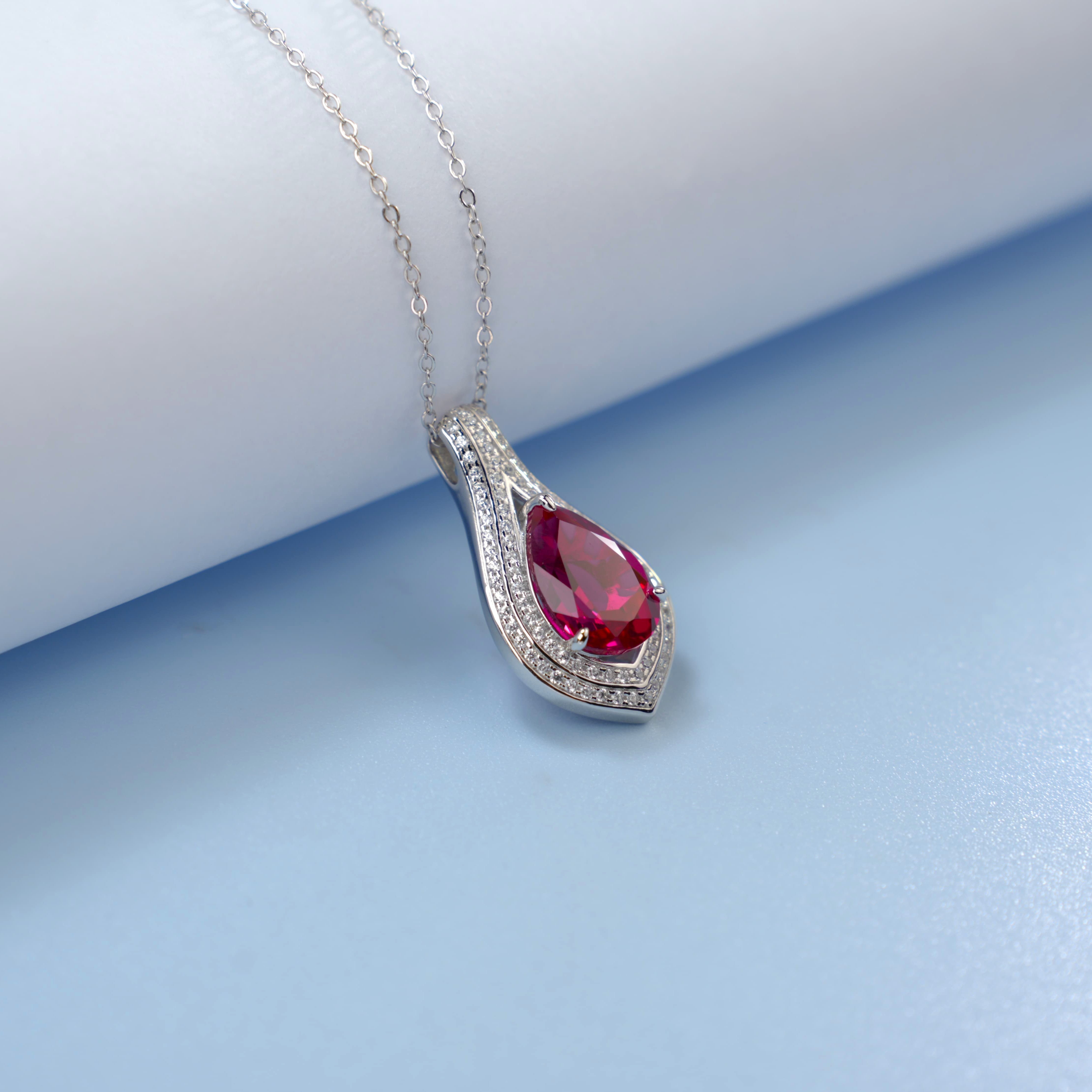 Lab-Grown Emerald - Dewy Emerald Diamond Double Halo Elegant Charm Pendant