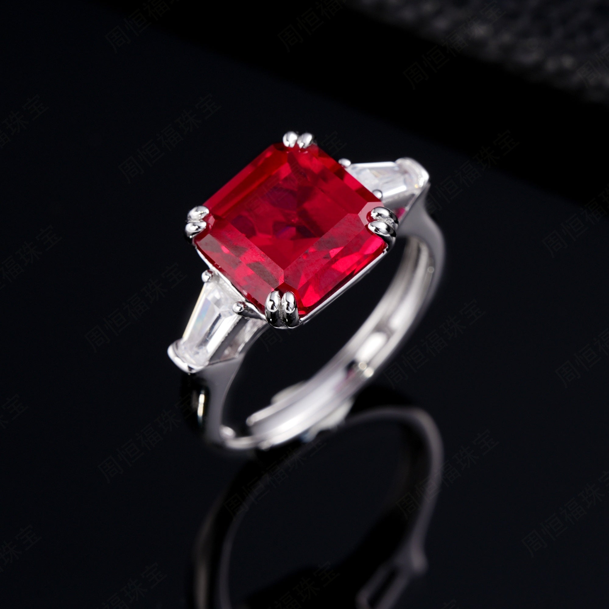 Trio of Time | Classic Three-Stone Lab-Created Emerald Ring