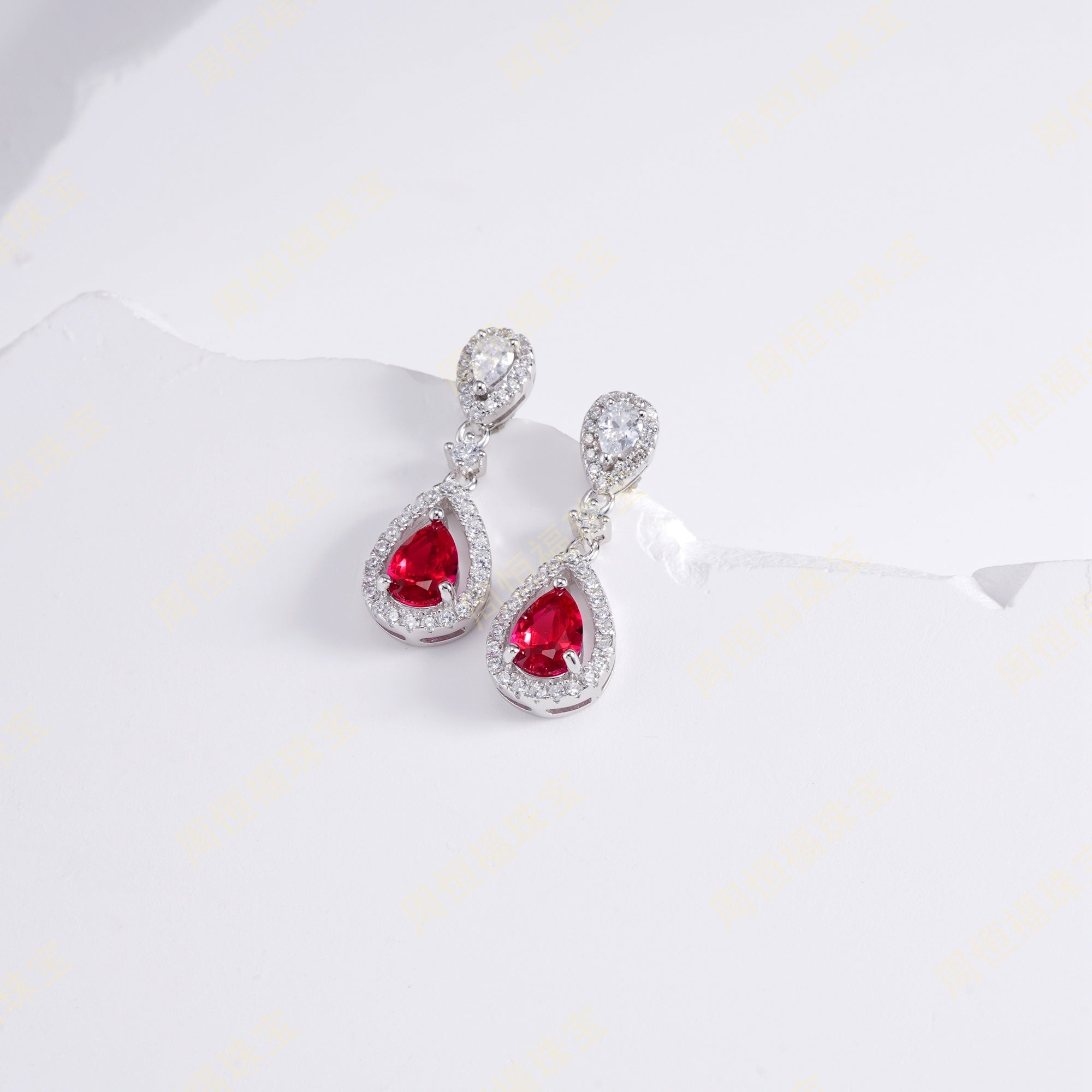 Emerald Cascade | Cluster Diamond Drop Lab-Created Emerald Earrings