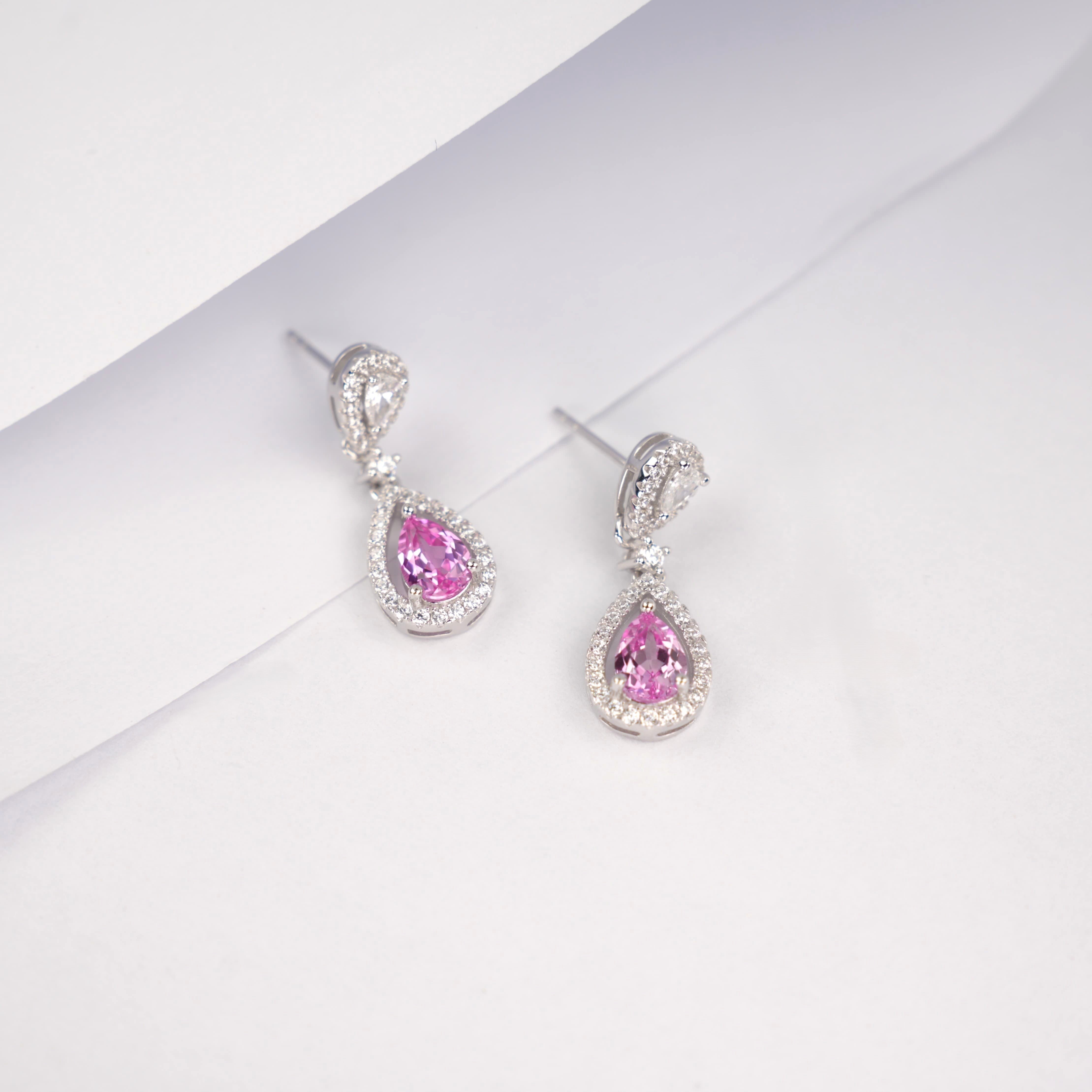 Emerald Cascade | Cluster Diamond Drop Lab-Created Emerald Earrings