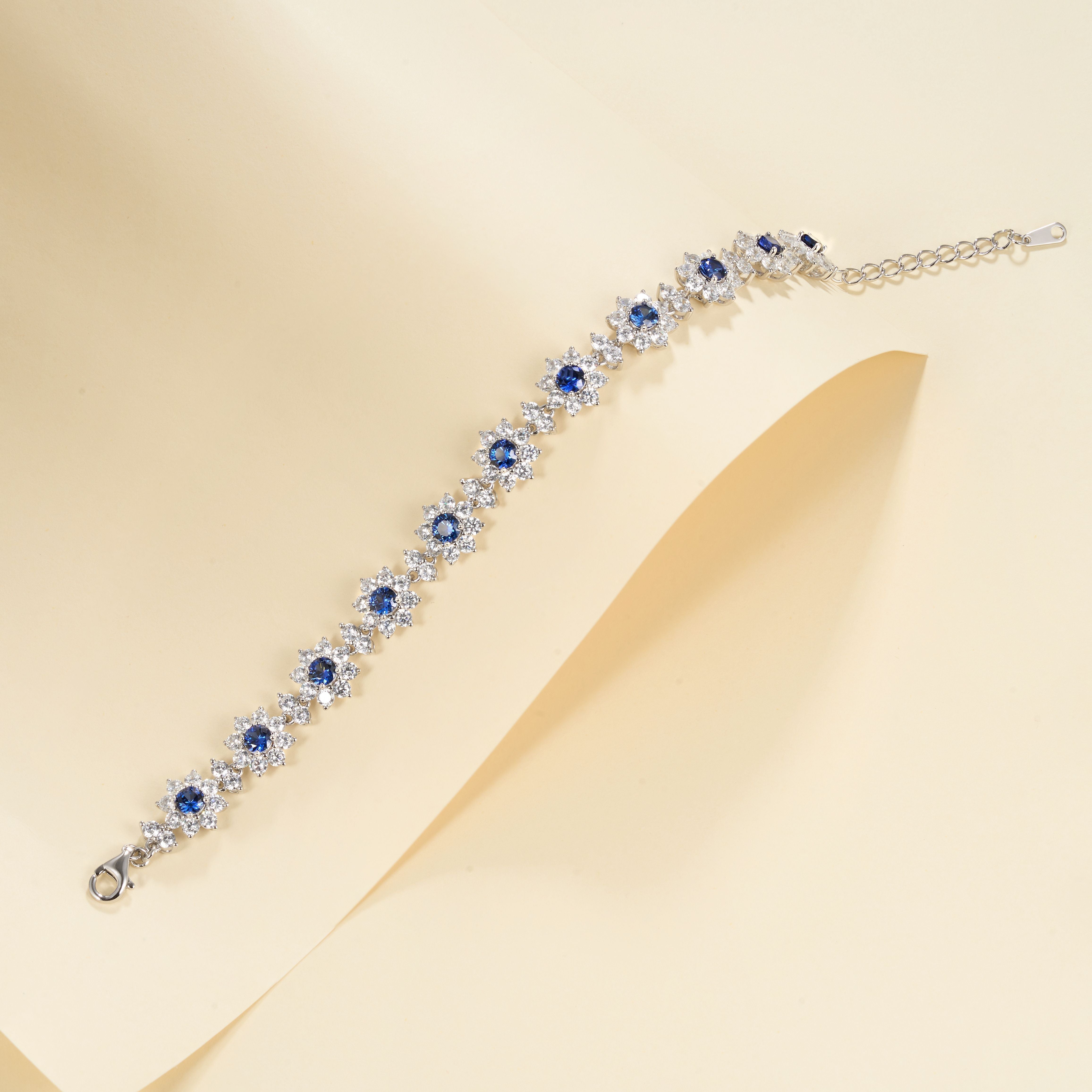 Dainty Emerald Cluster Bracelet