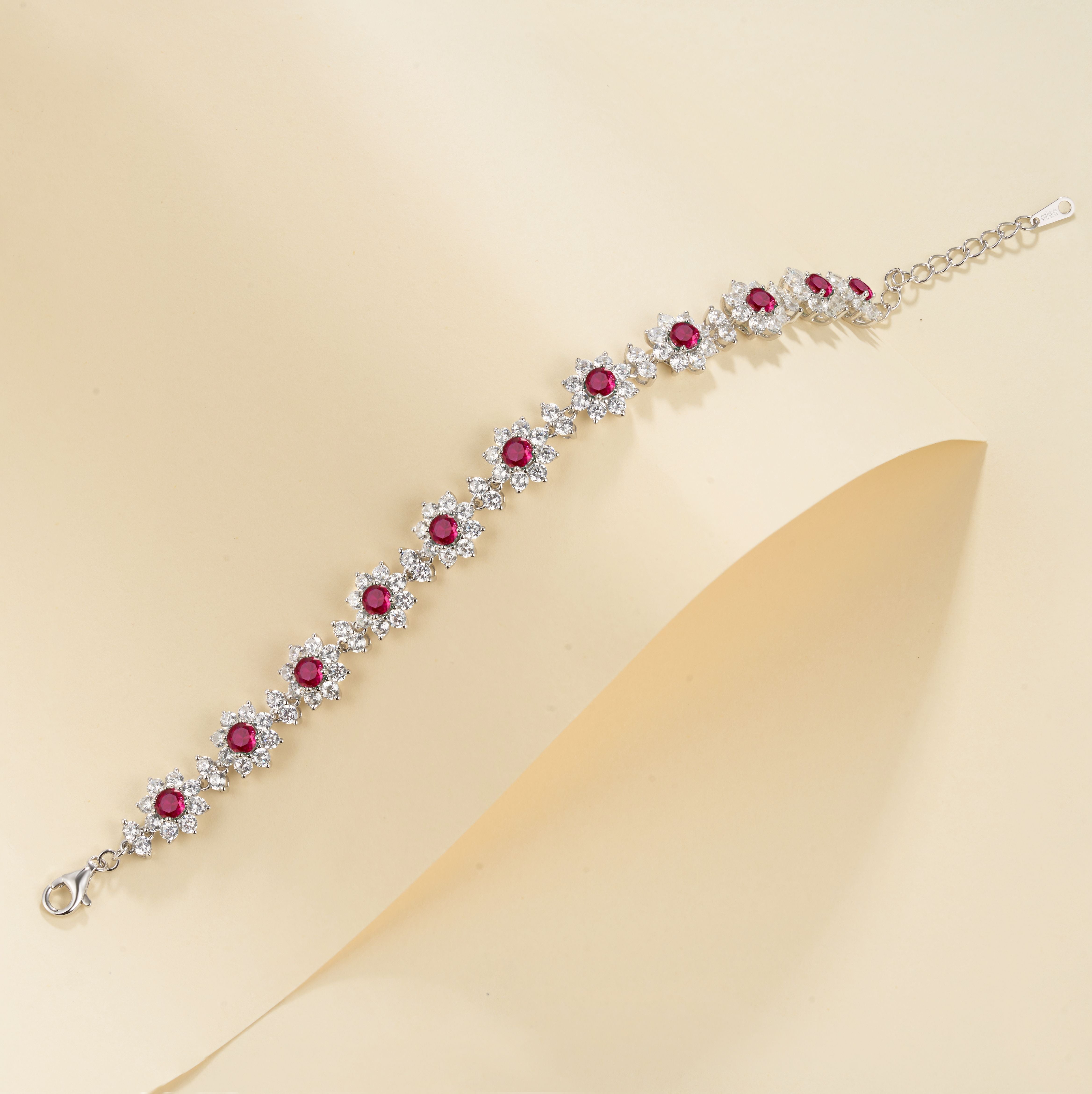 Dainty Emerald Cluster Bracelet