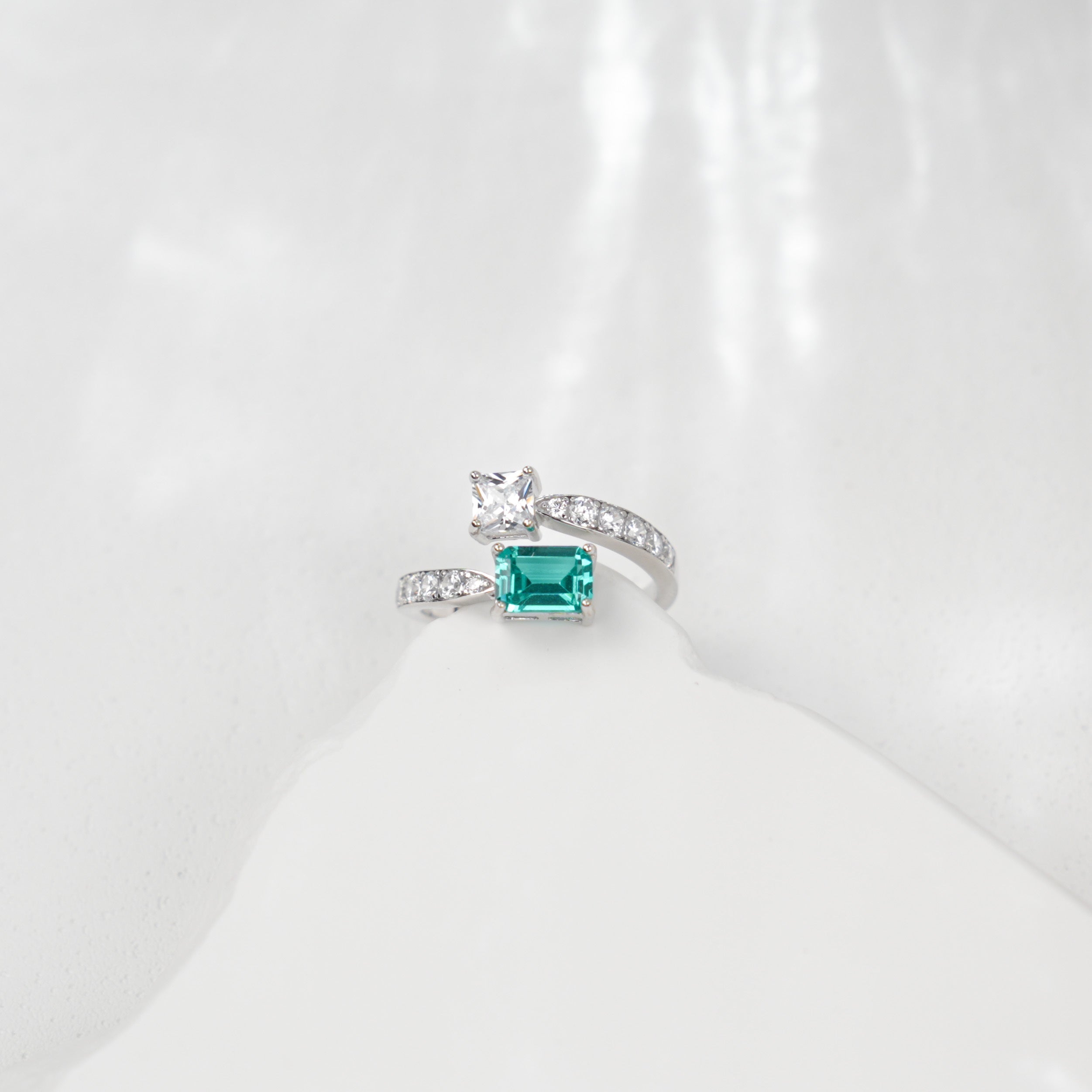 Dual-Stone Paraiba Ring