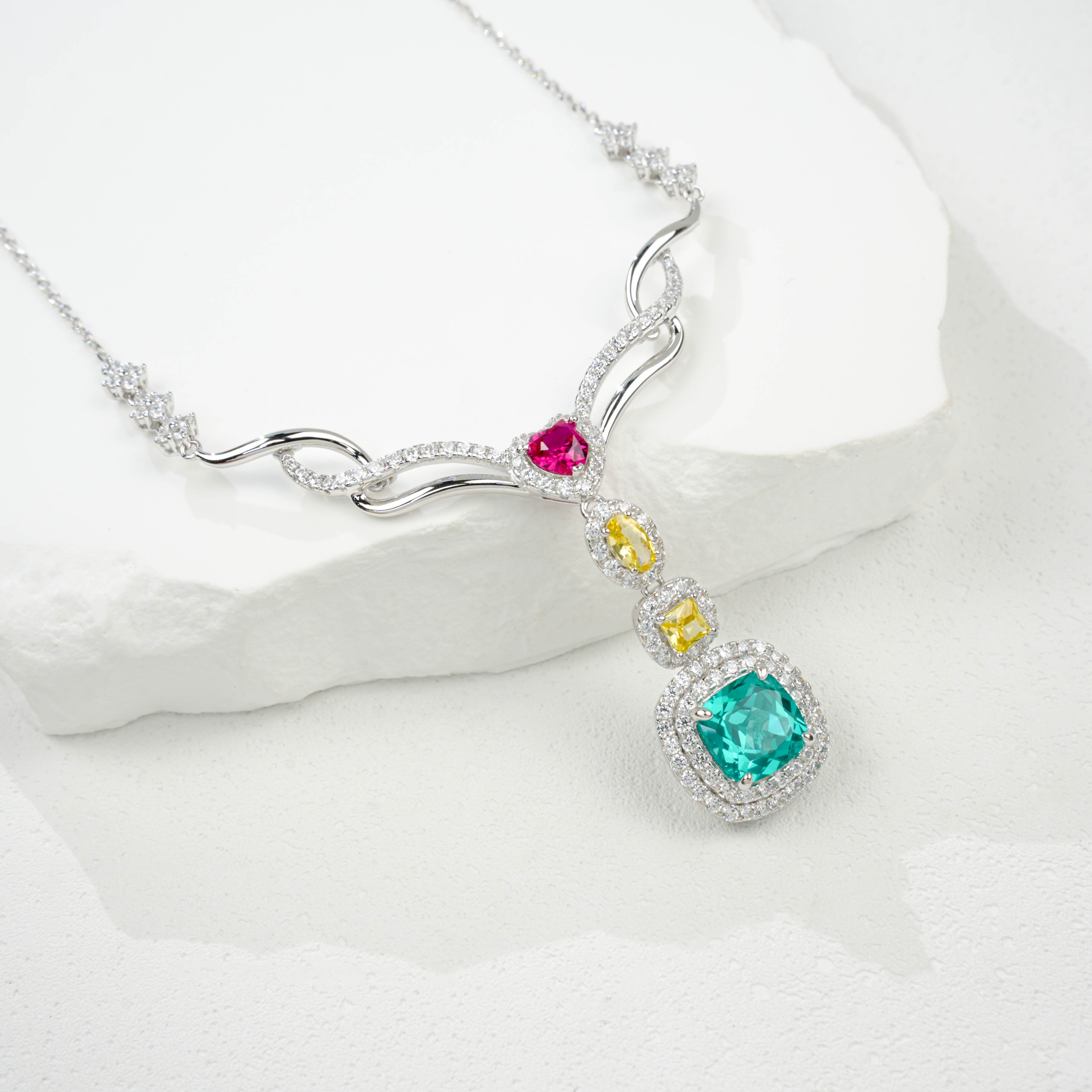 Paraiba Tourmaline Drop Necklace