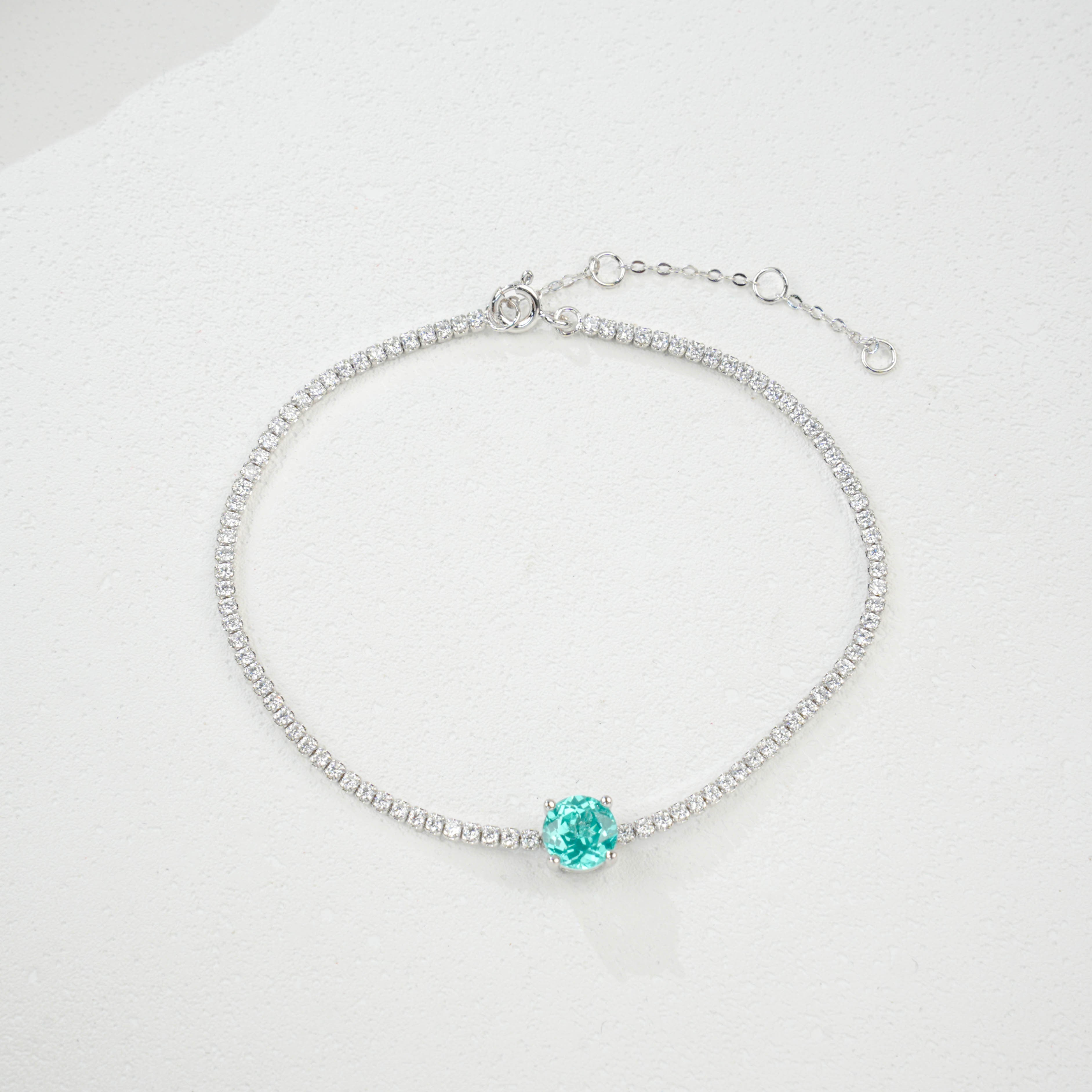 Padparadscha Solitaire Bracelet