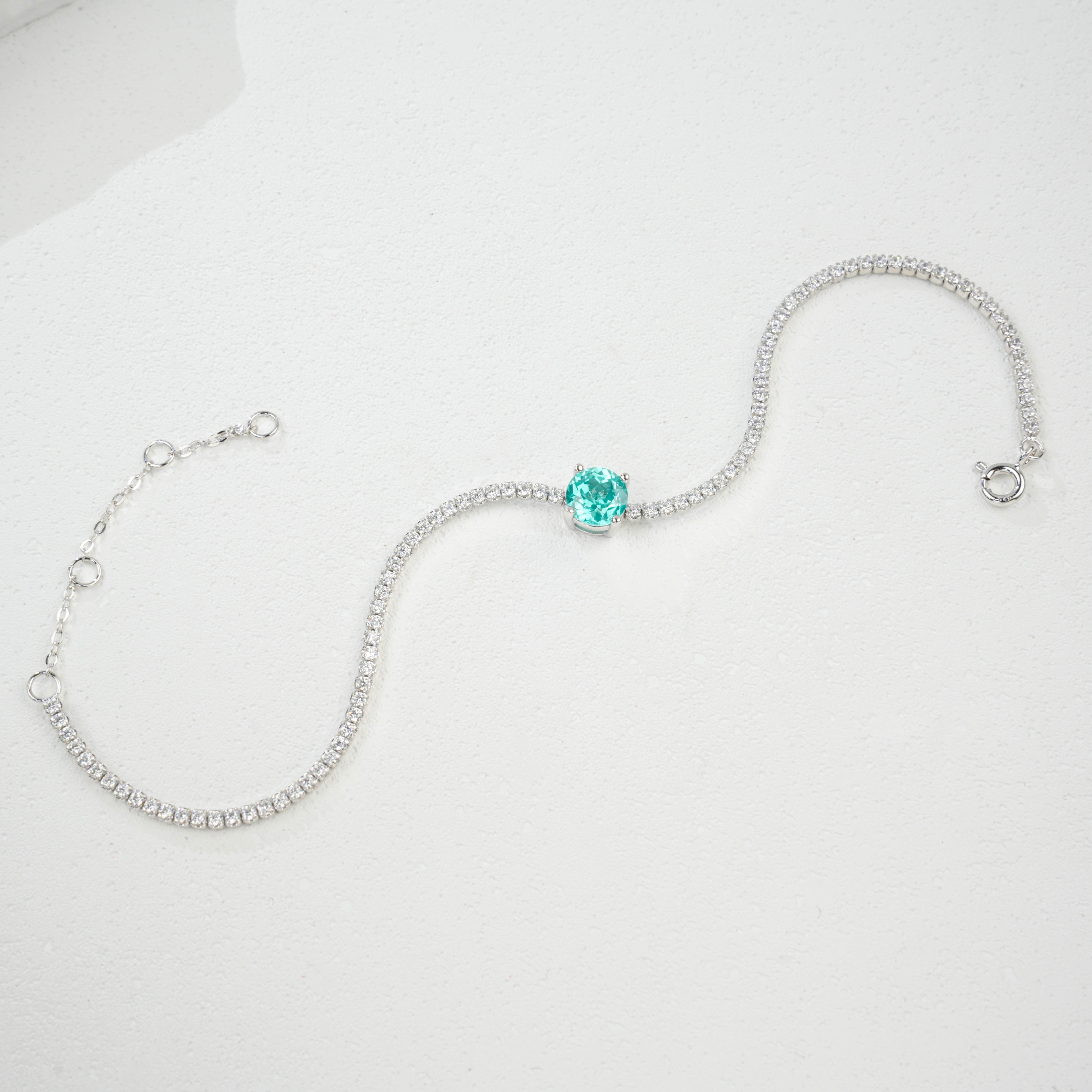 Padparadscha Solitaire Bracelet