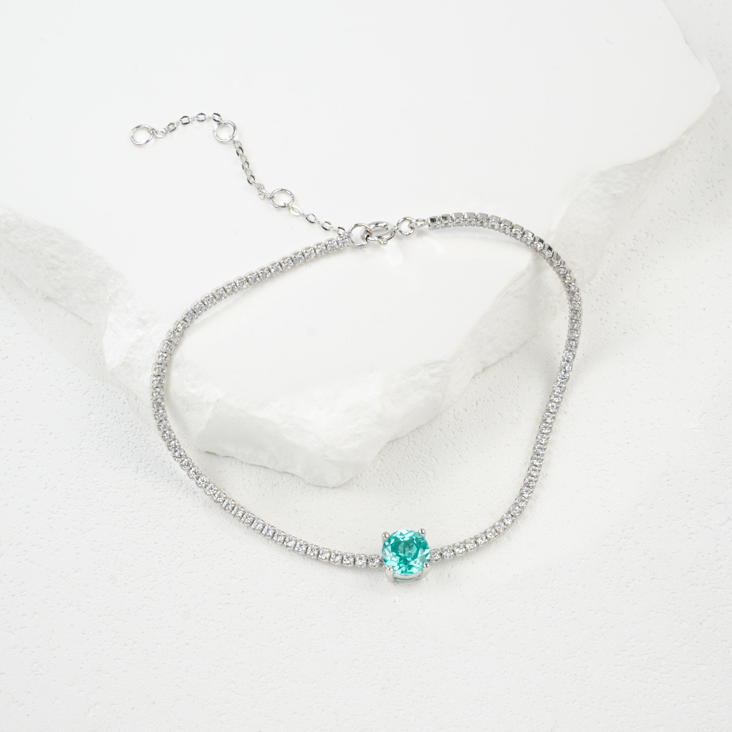 Padparadscha Solitaire Bracelet