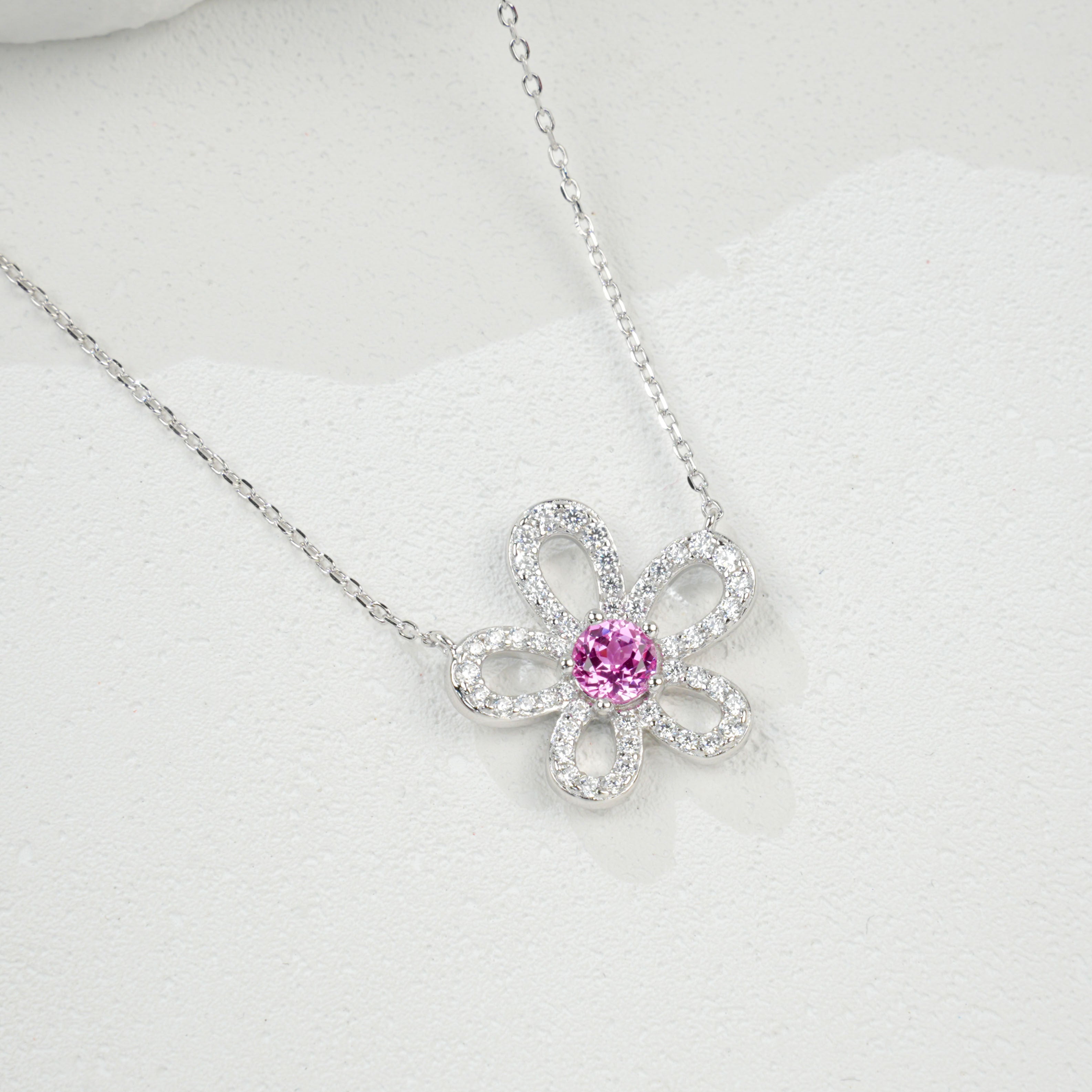 Paparacha Flower Necklace