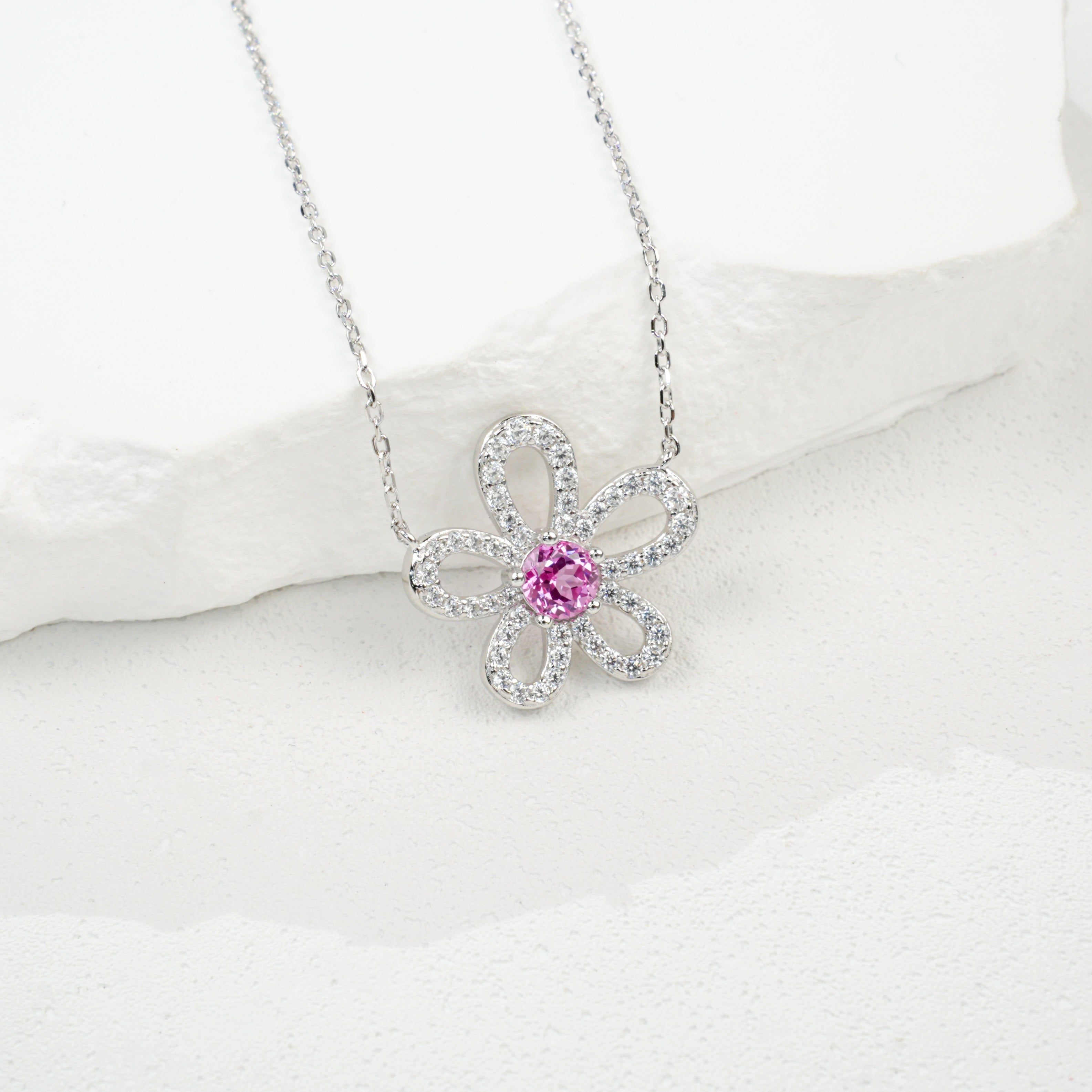 Paparacha Flower Necklace