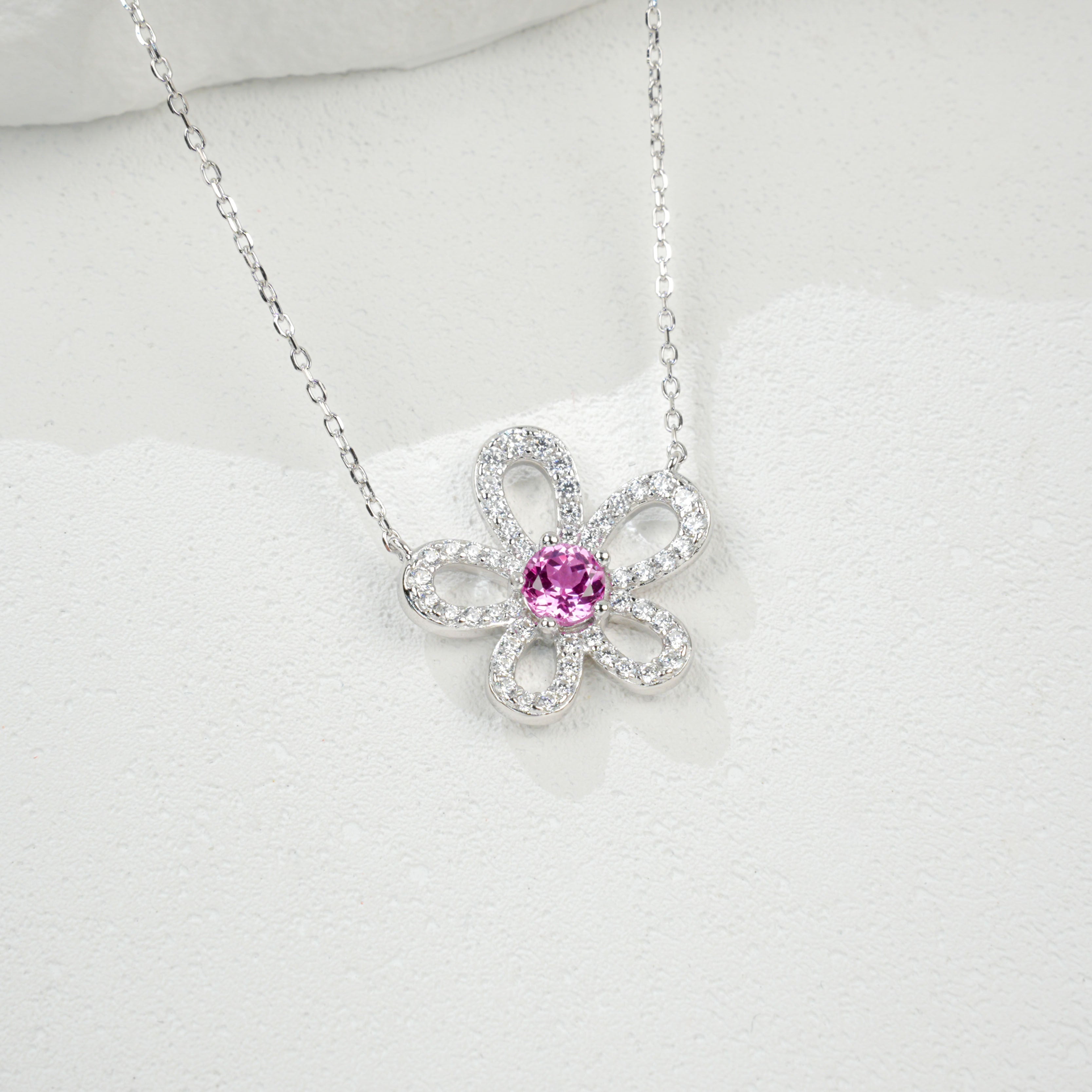 Paparacha Flower Necklace
