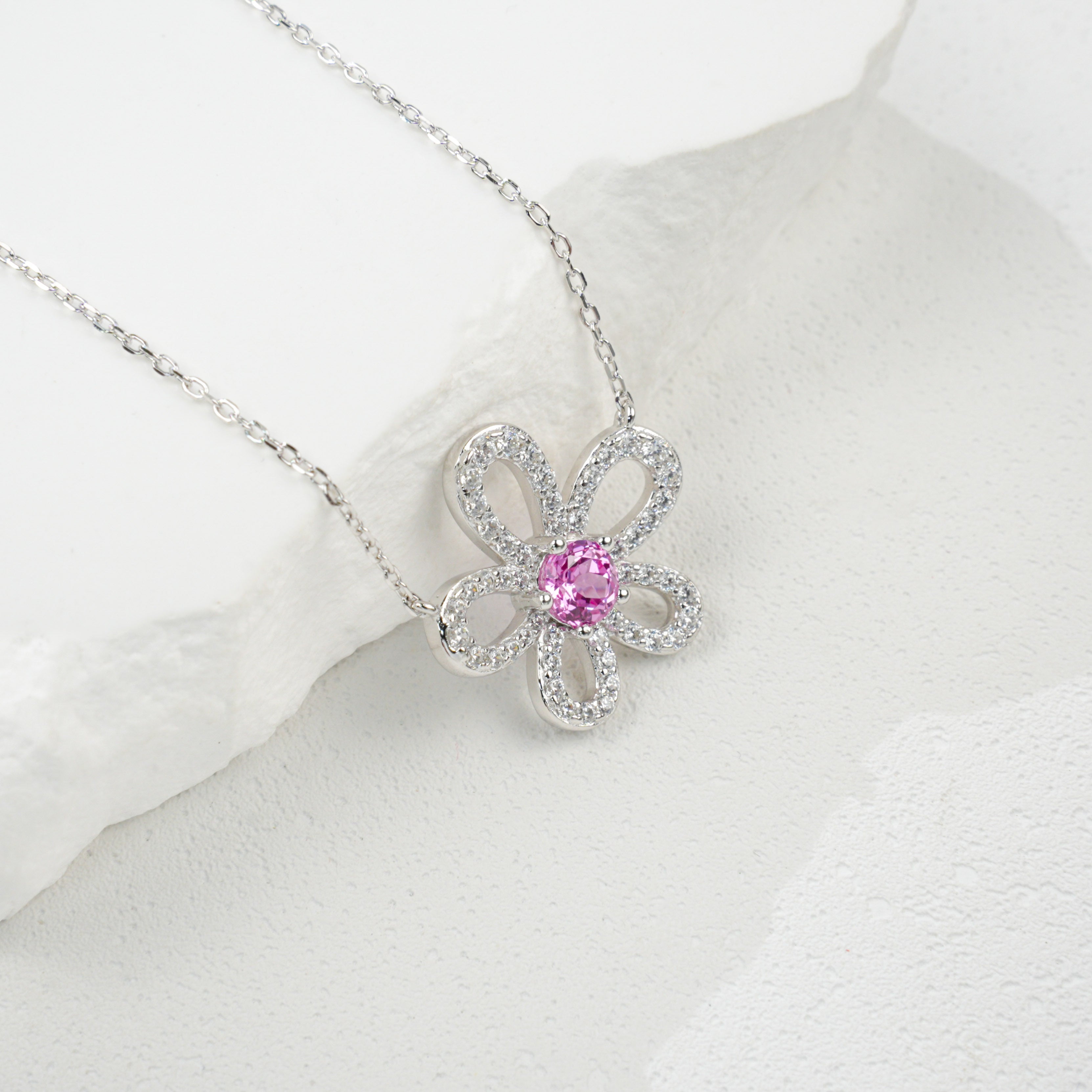 Paparacha Flower Necklace