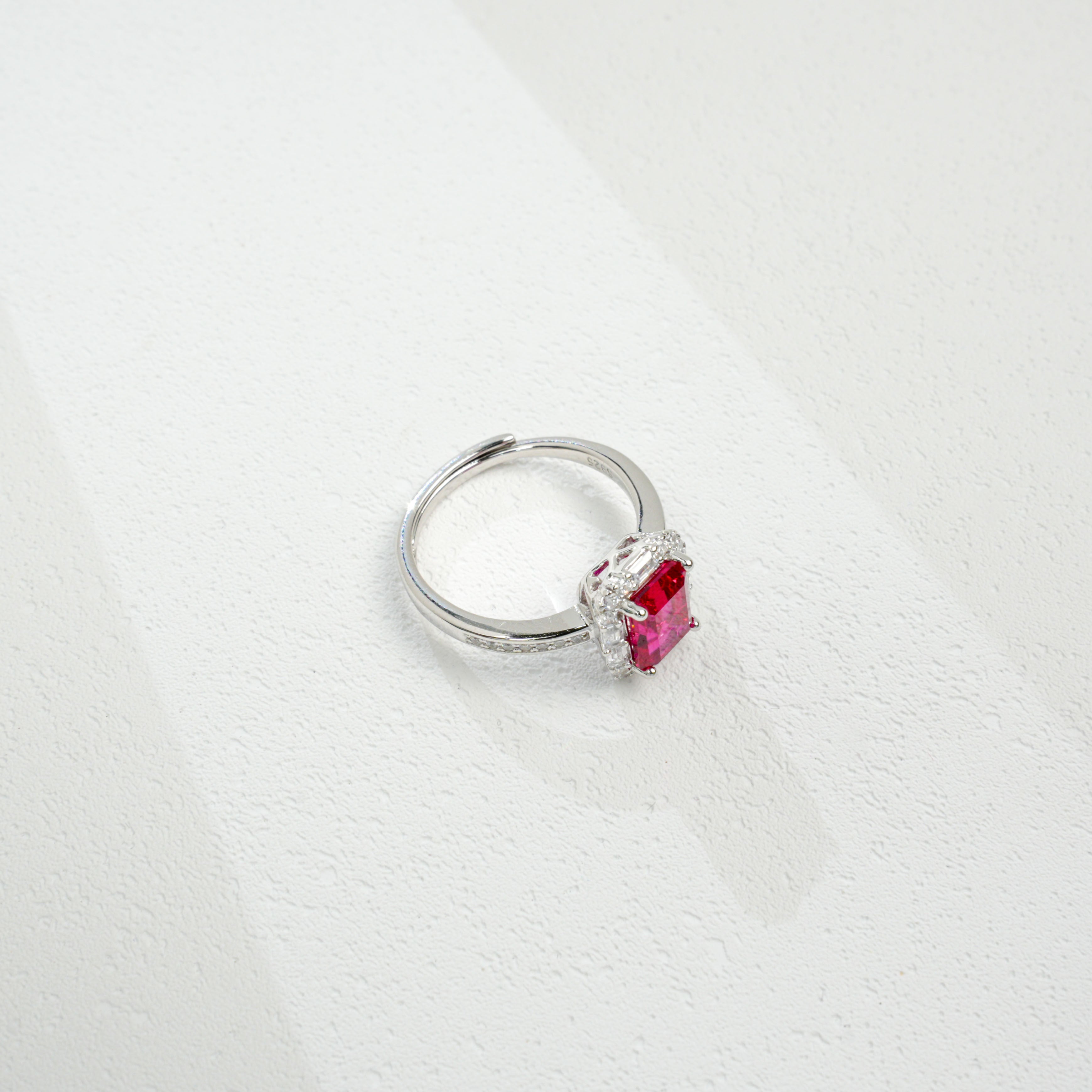 Ruby Halo Diamond Ring