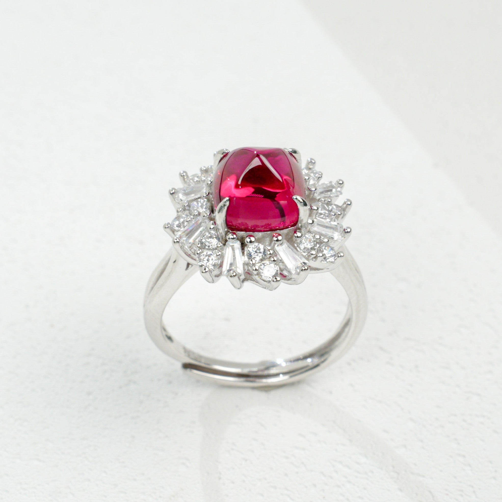 Ruby Halo Statement Ring