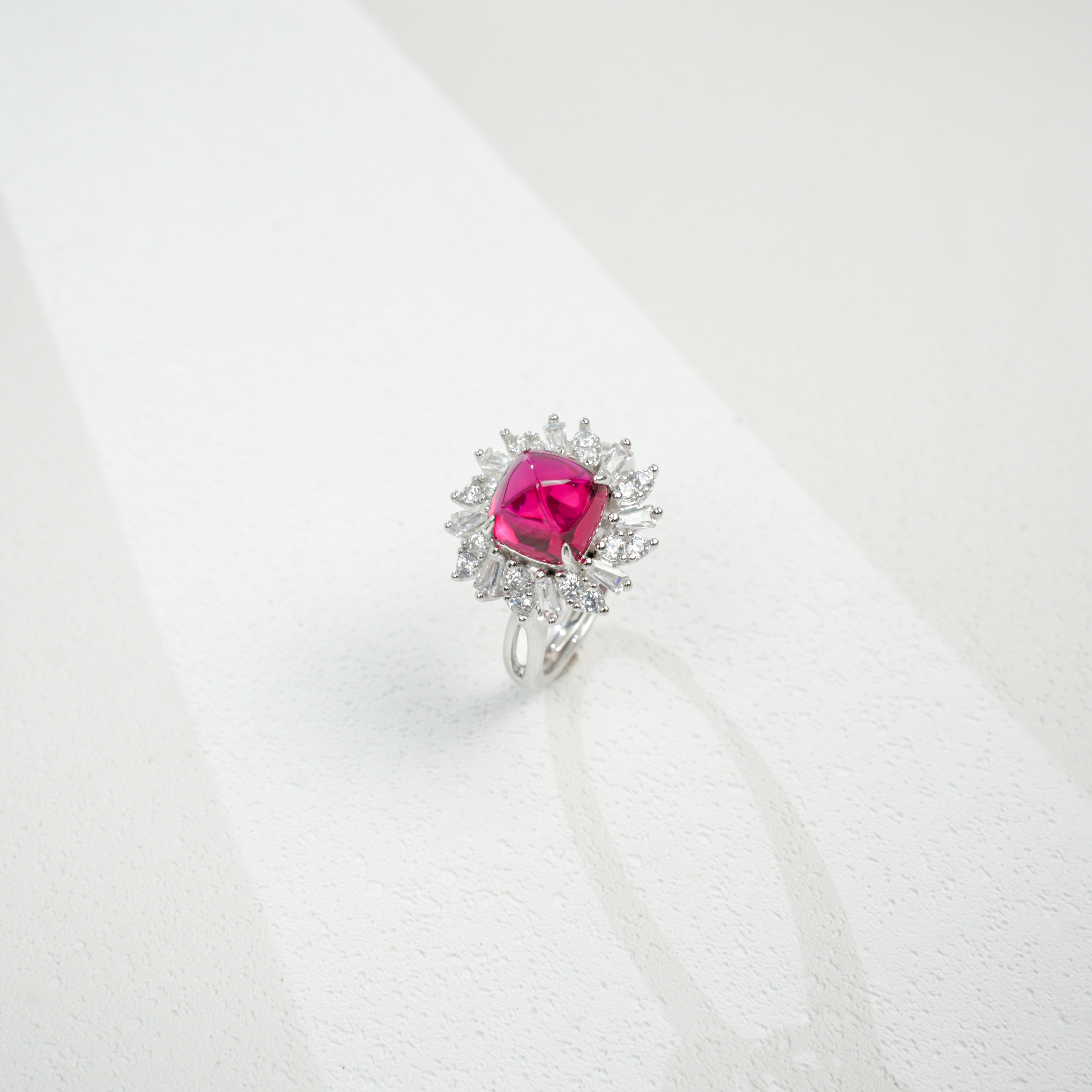 Ruby Halo Statement Ring