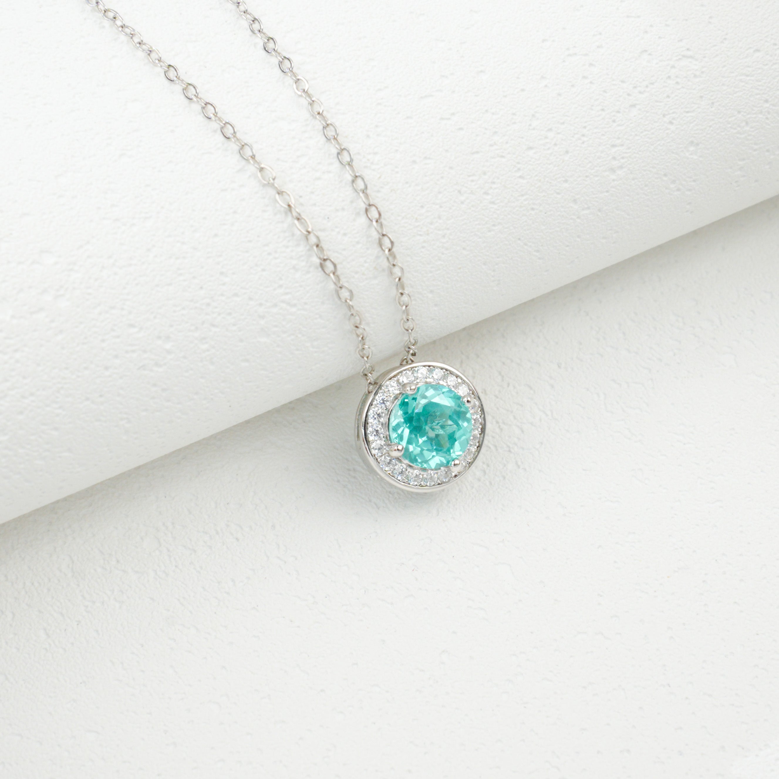 Halo Paraiba Necklace