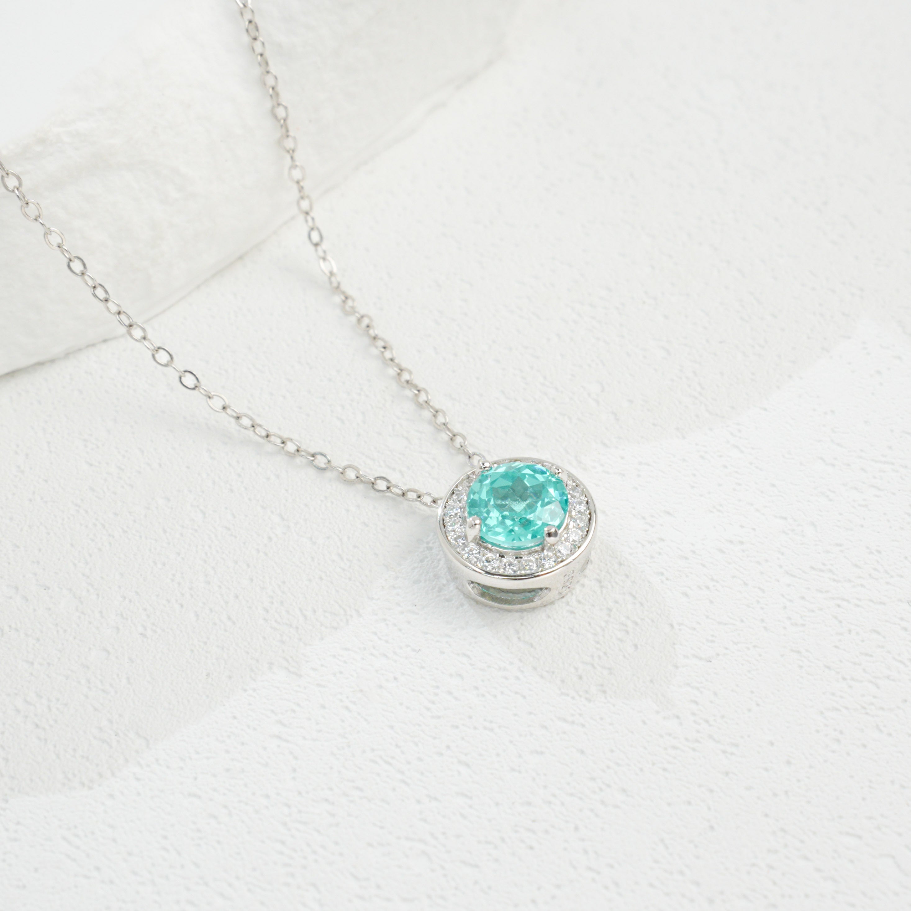 Halo Paraiba Necklace