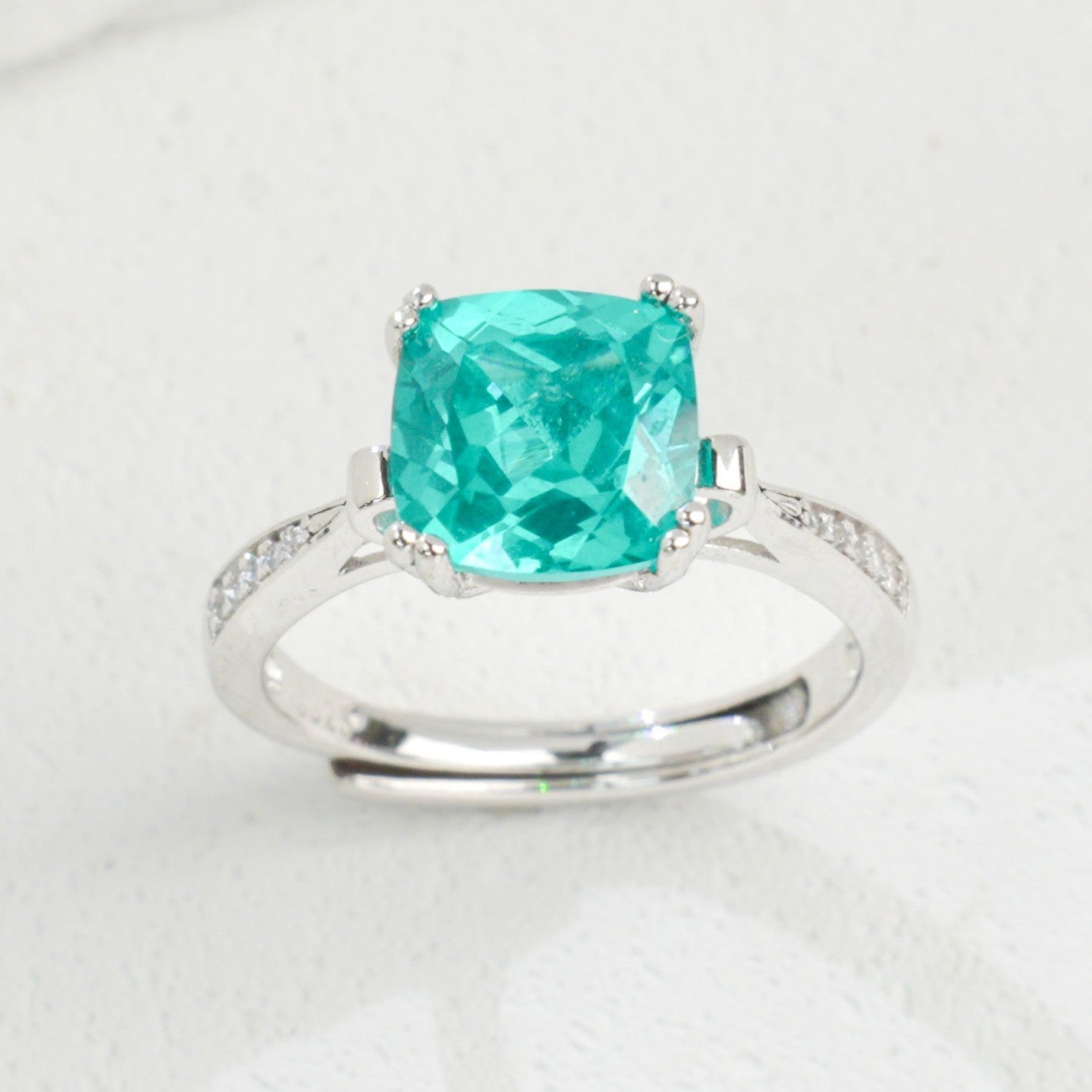 Square Paraiba Ring