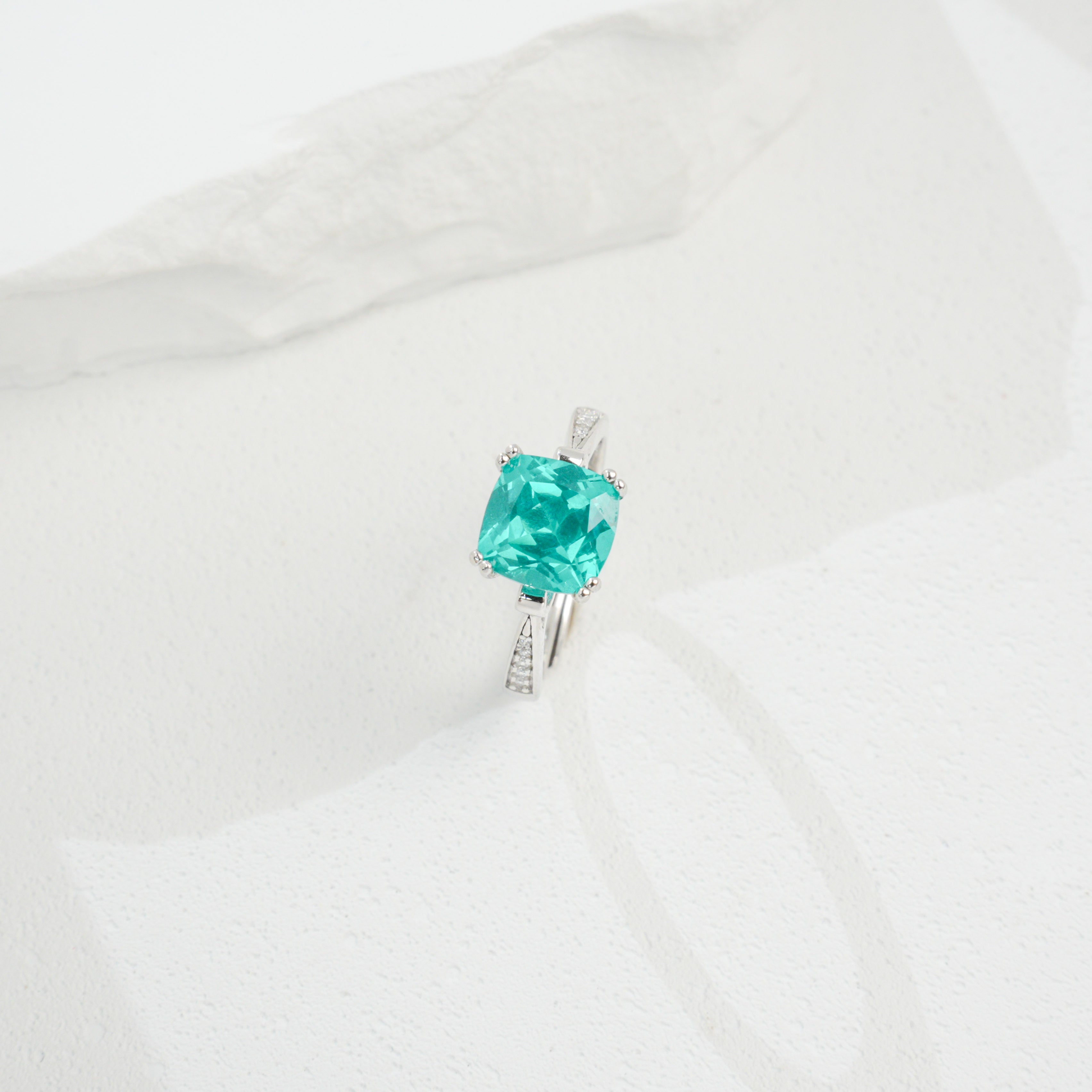 Square Paraiba Ring
