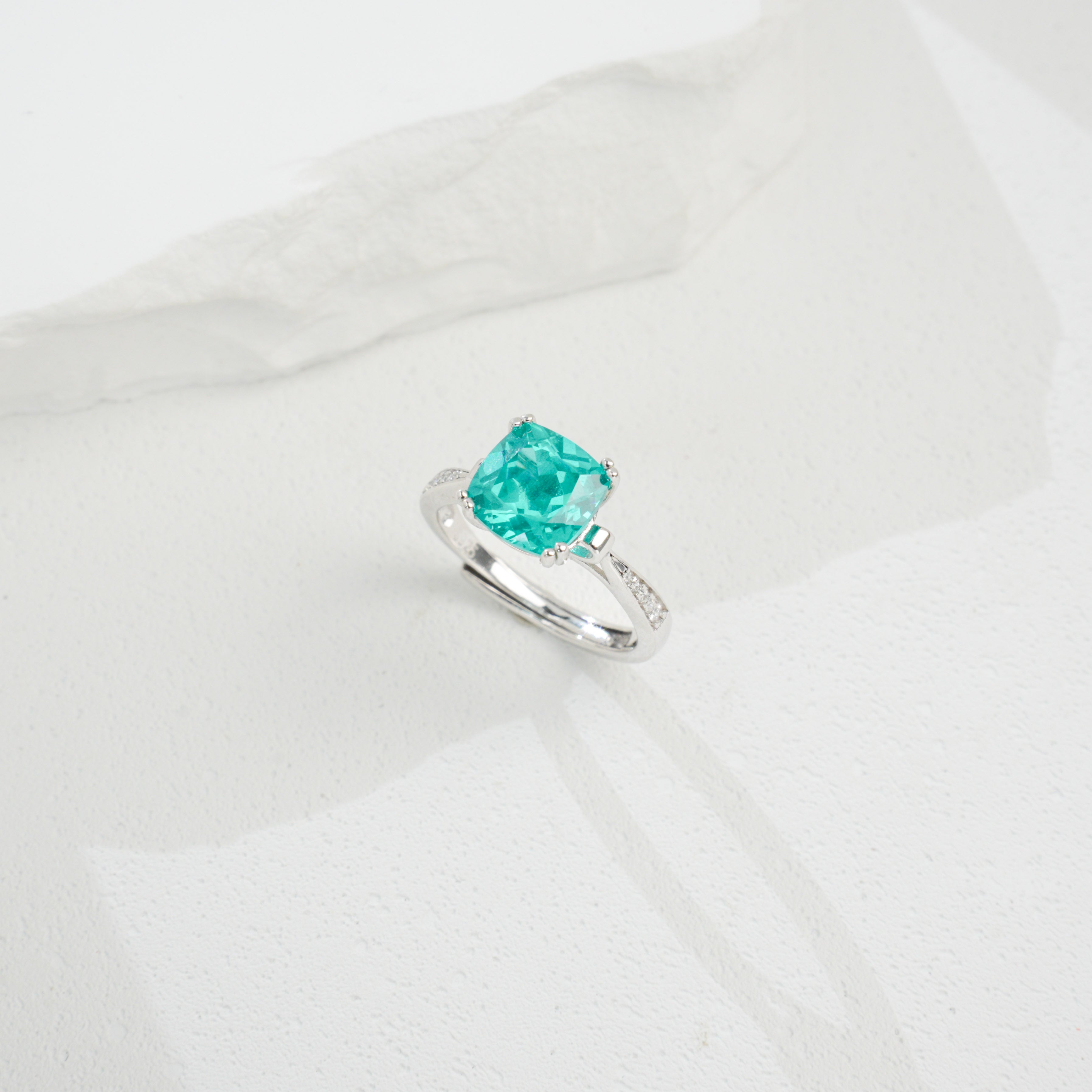 Square Paraiba Ring