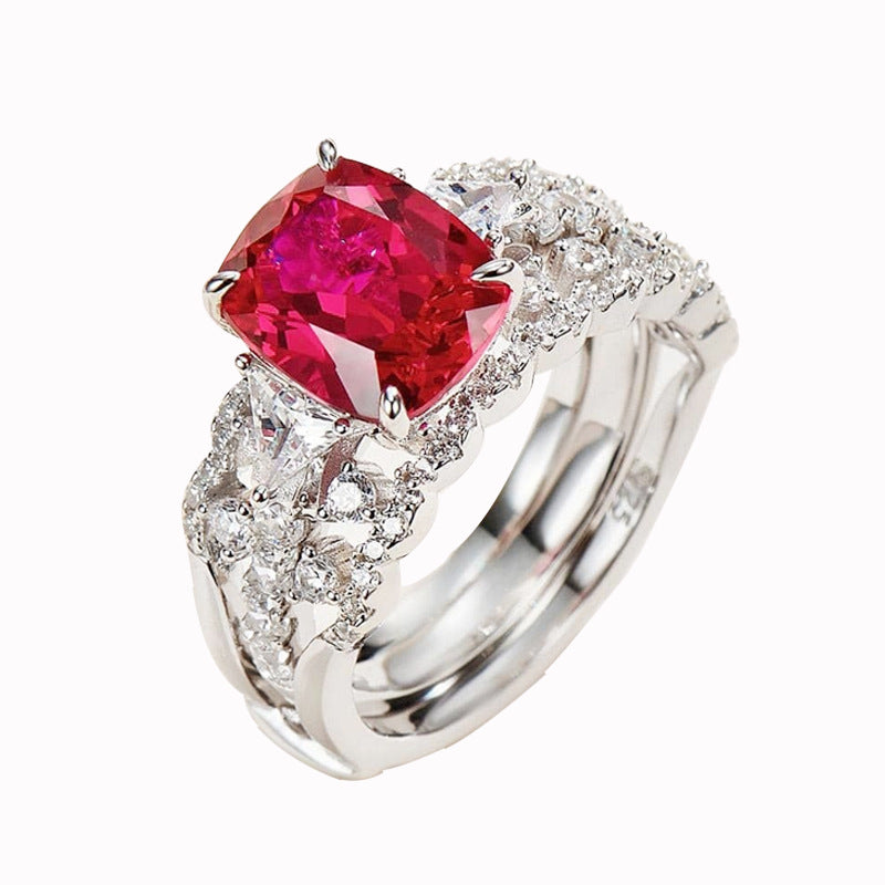 Ruby Cocktail Ring Set