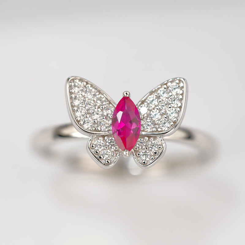 Ruby Butterfly Ring