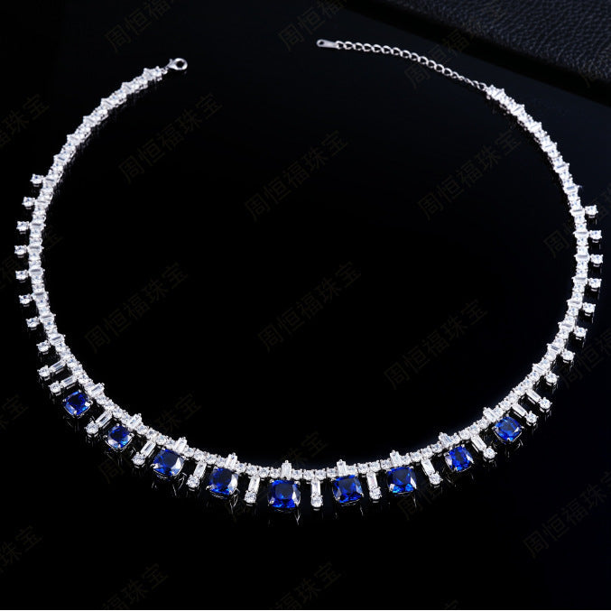 Elegant Sapphire Choker Necklace
