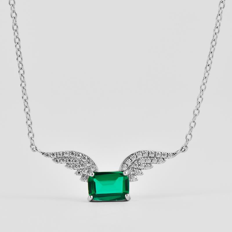 Winged Emerald Statement Necklace