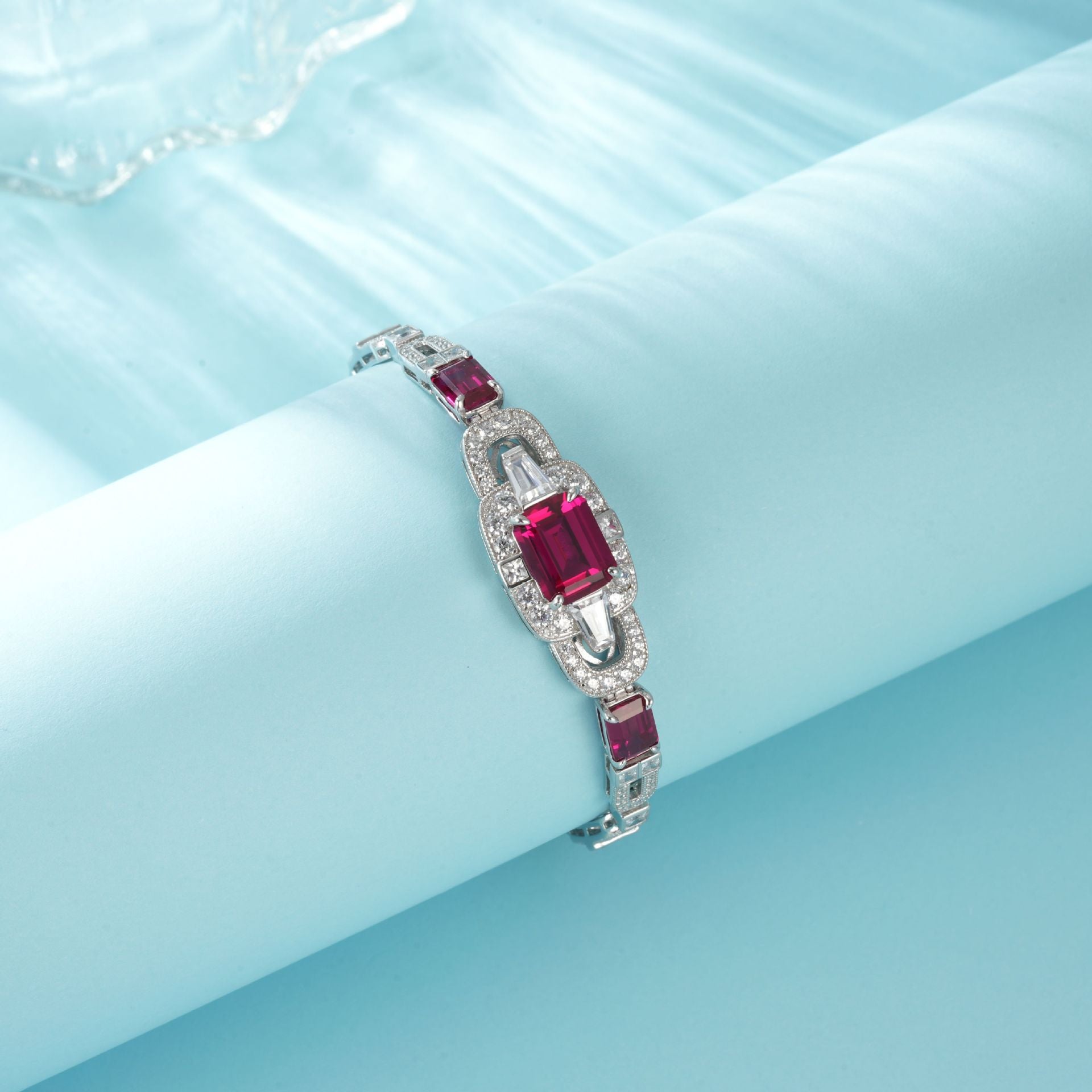Vintage Ruby & Diamond Bracelet