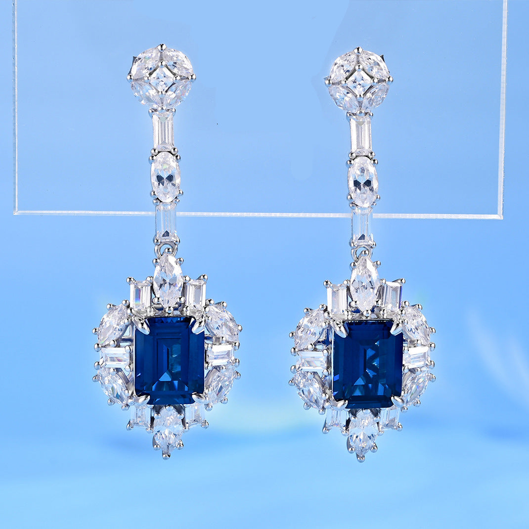 Vintage Sapphire Dangle Earrings