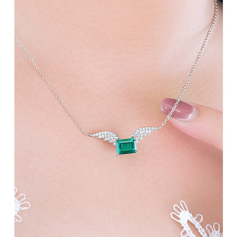 Winged Emerald Statement Necklace