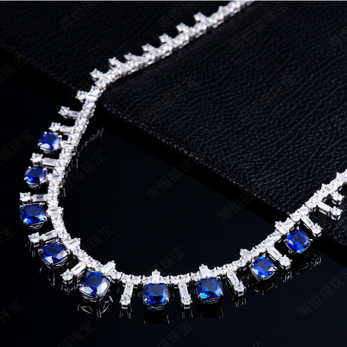 Elegant Sapphire Choker Necklace