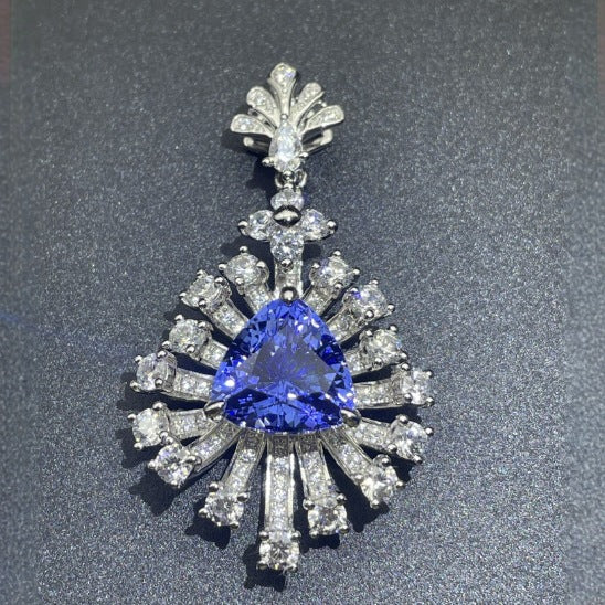 Teardrop Sapphire Statement Pendant